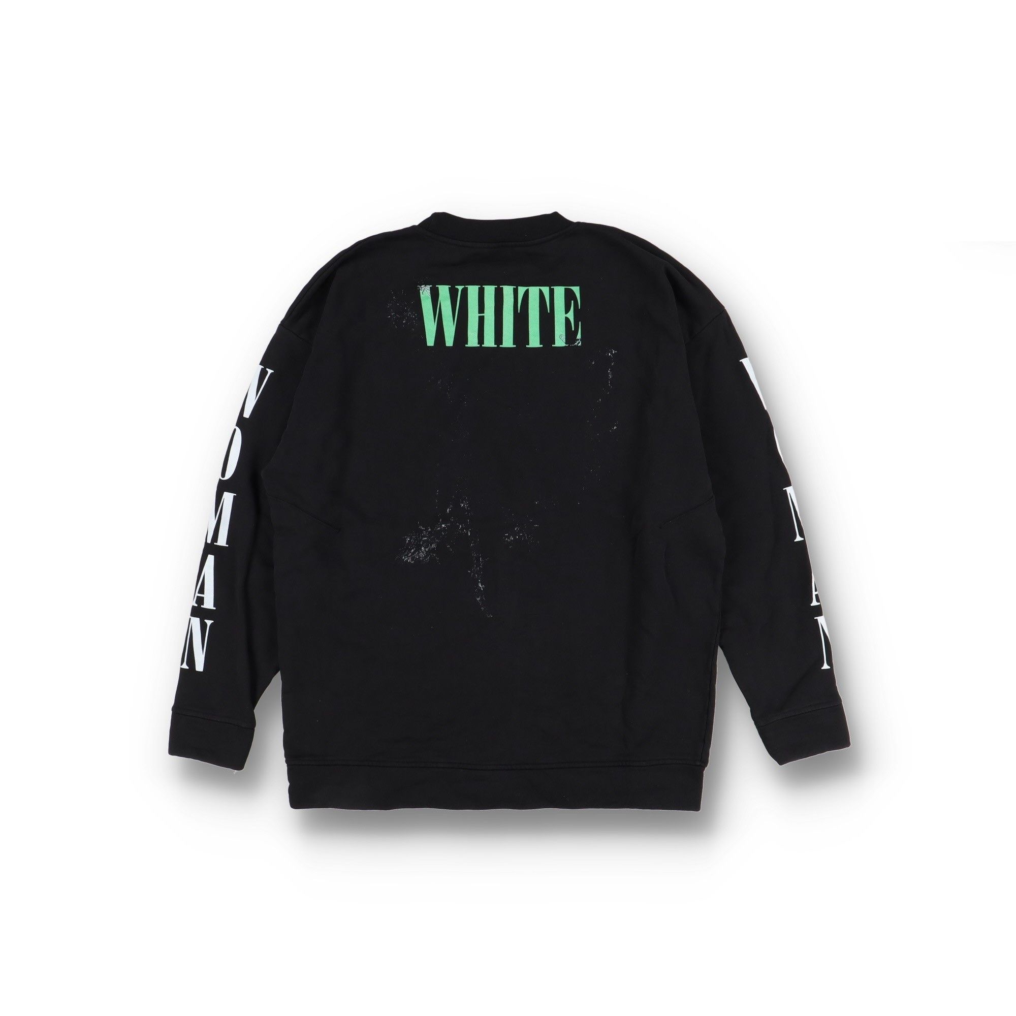 Off-White Black Floral Logo Print Oversized Sweatshirt Size XS / US 0-2 / IT 36-38 - 1 Thumbnail