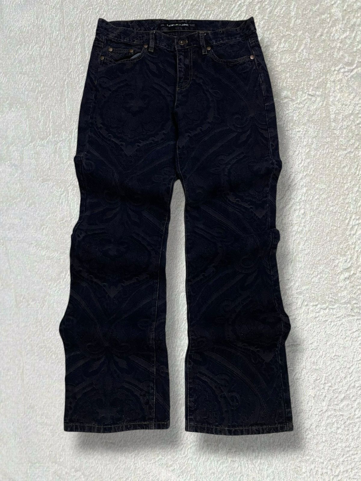 Designer × Japanese Brand × Vintage Vintage Designer DKNY Iconic Paisley Design Flared Denim Size US 30 / EU 46 - 1 Thumbnail