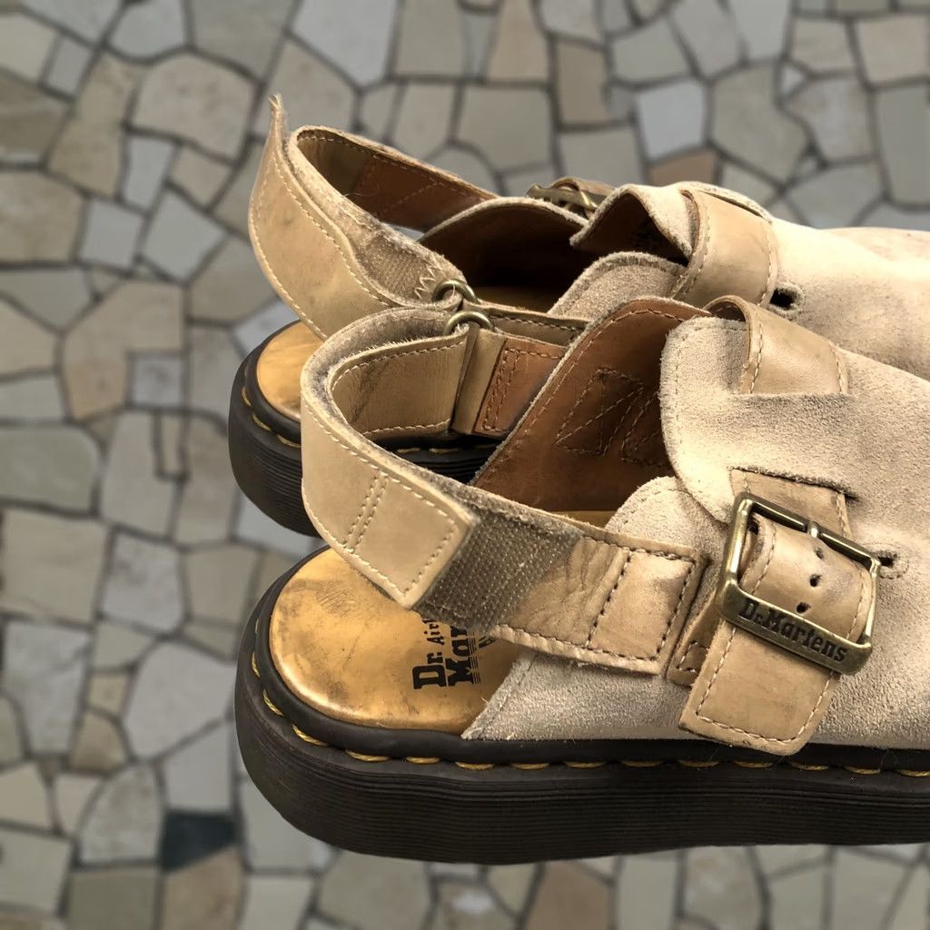 Dr. Martens Dr Martens Mens Size 8 Beige Jorge II Suede Slingback Buckle Mules Size US 8 / EU 41 - 1 Thumbnail