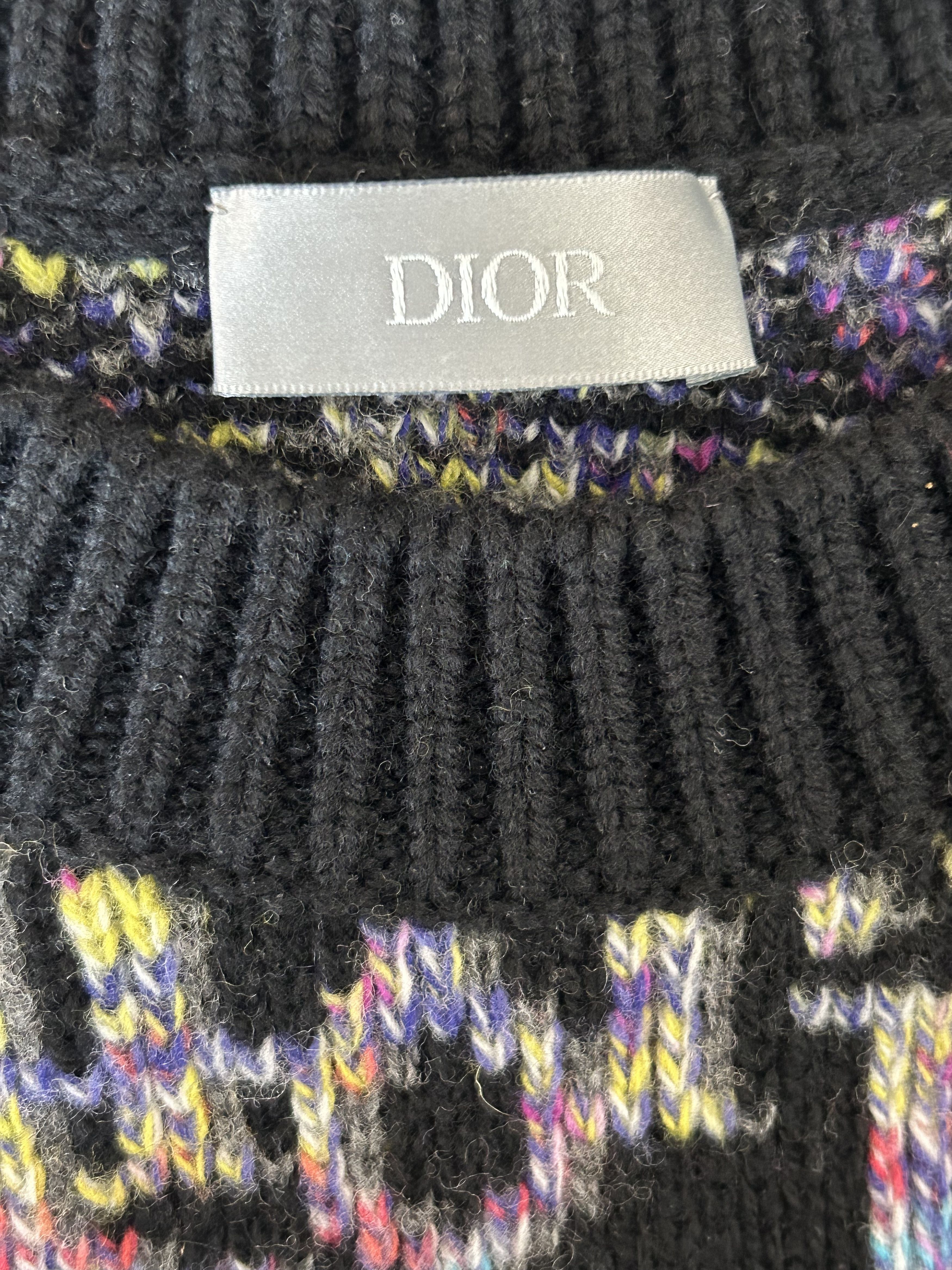 Dior Dior Black Multicolor Oblique Wool Sweater Size US S / EU 44-46 / 1 - 3 Thumbnail