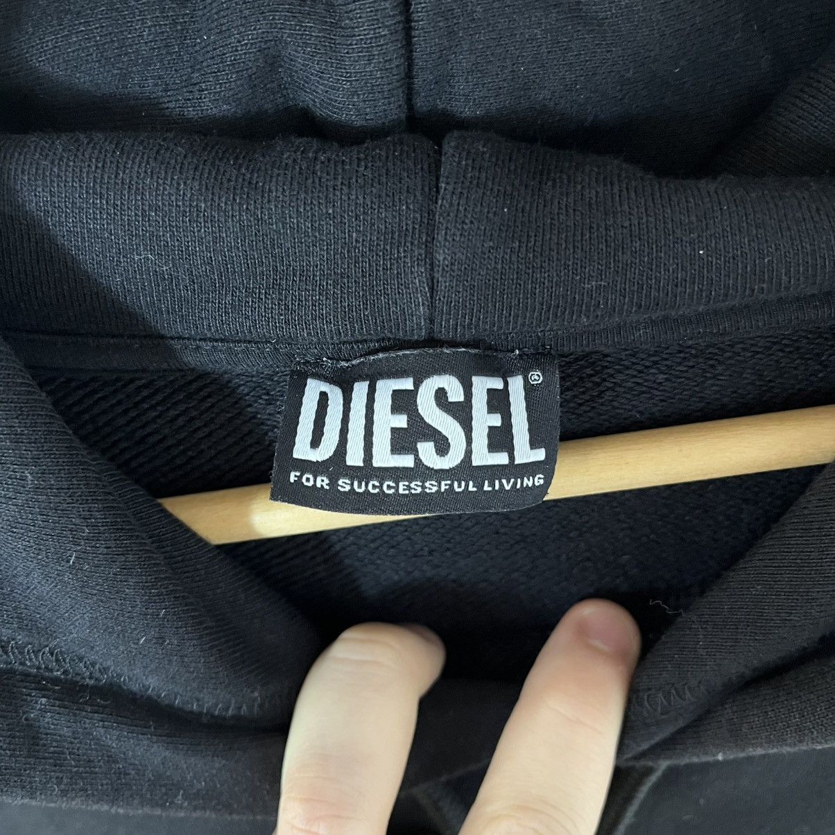 Diesel Diesel l’eremite Big Print Oversized Black Hoodie Y2K Size US L / EU 52-54 / 3 - 6 Thumbnail