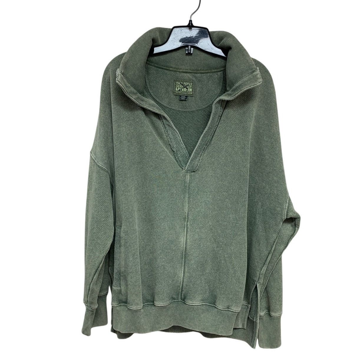 American Eagle Outfitters New American Eagle Womens Medium Deep V Neck Sweatshirt Size M / US 6-8 / IT 42-44 - 1 Thumbnail
