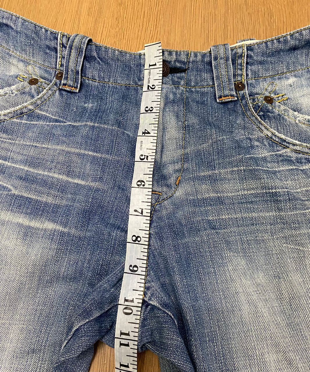 Japanese Brand 💥 Need Gone💥 Bartack Work Clothing Dept Distressed Jeans Size US 31 - 8 Thumbnail