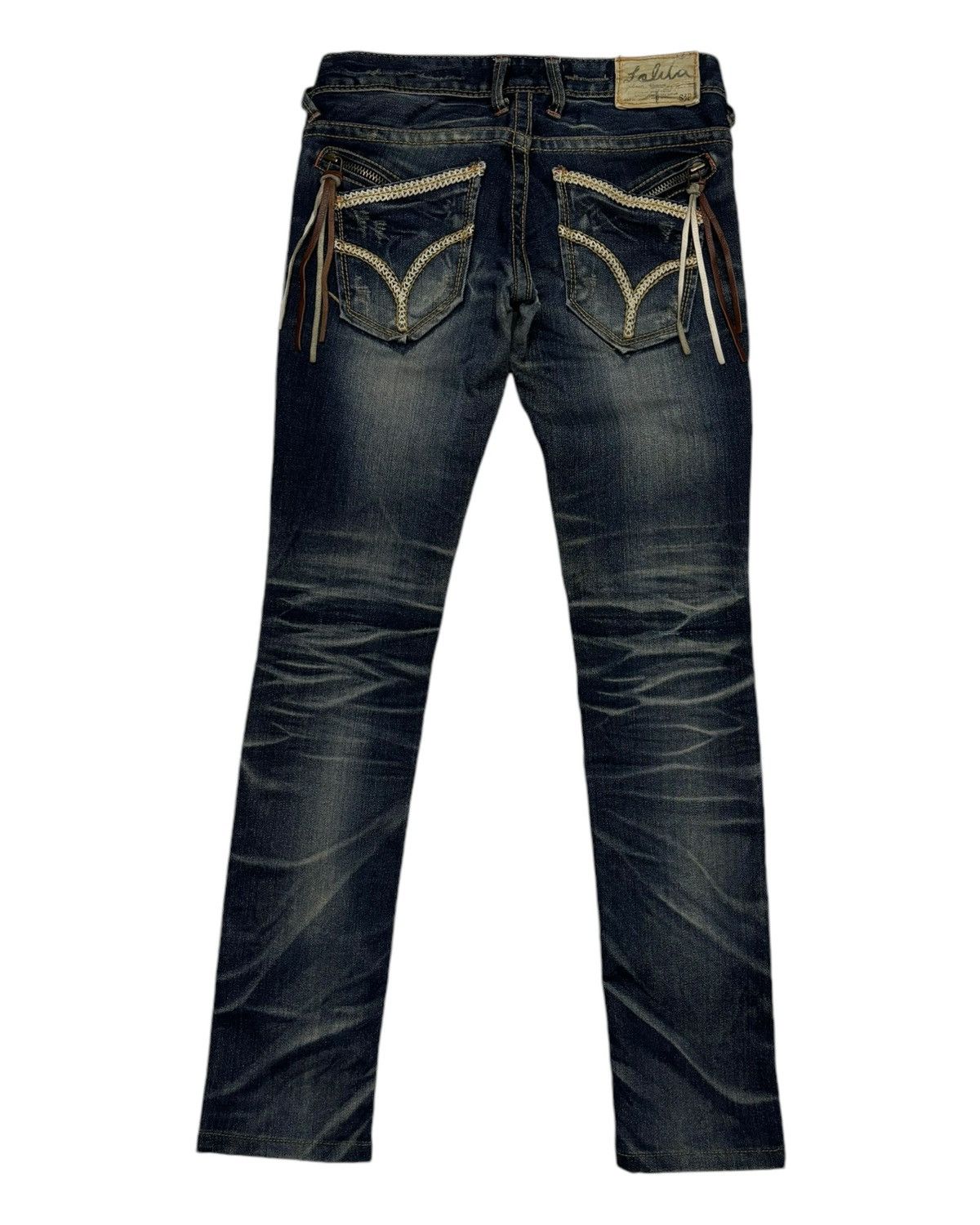 Japanese Brand 🔥Vintage Lolita Punk Skinny Jeans Washed Distressed Denim Size 27" / US 4 / IT 40 - 8 Thumbnail