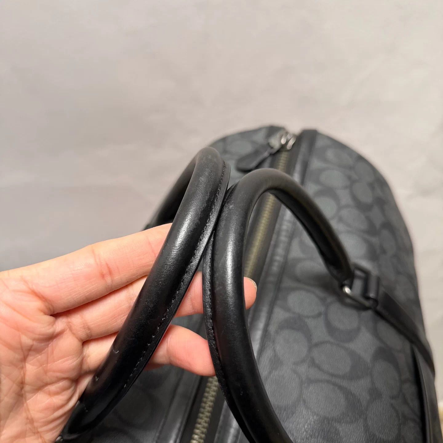Coach COACH Venturer 43 Heritage Leather Travel Bag Black Large 98 New Size ONE SIZE - 6 Thumbnail