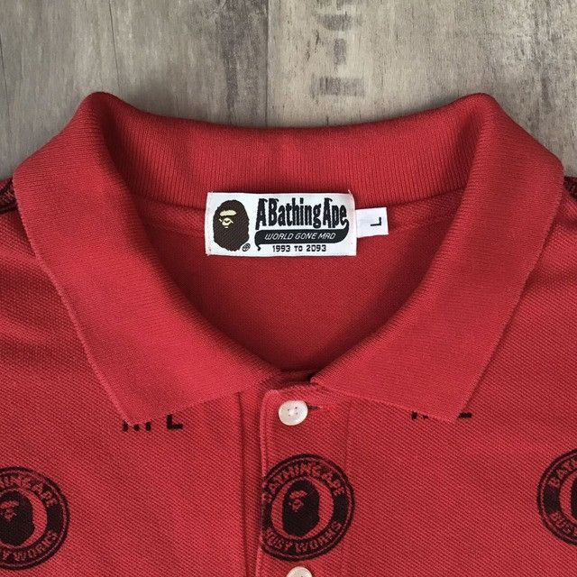 Bape × Nigo BAPE LOGO polo shirt a bathing ape NIGO Size US L / EU 52-54 / 3 - 4 Thumbnail