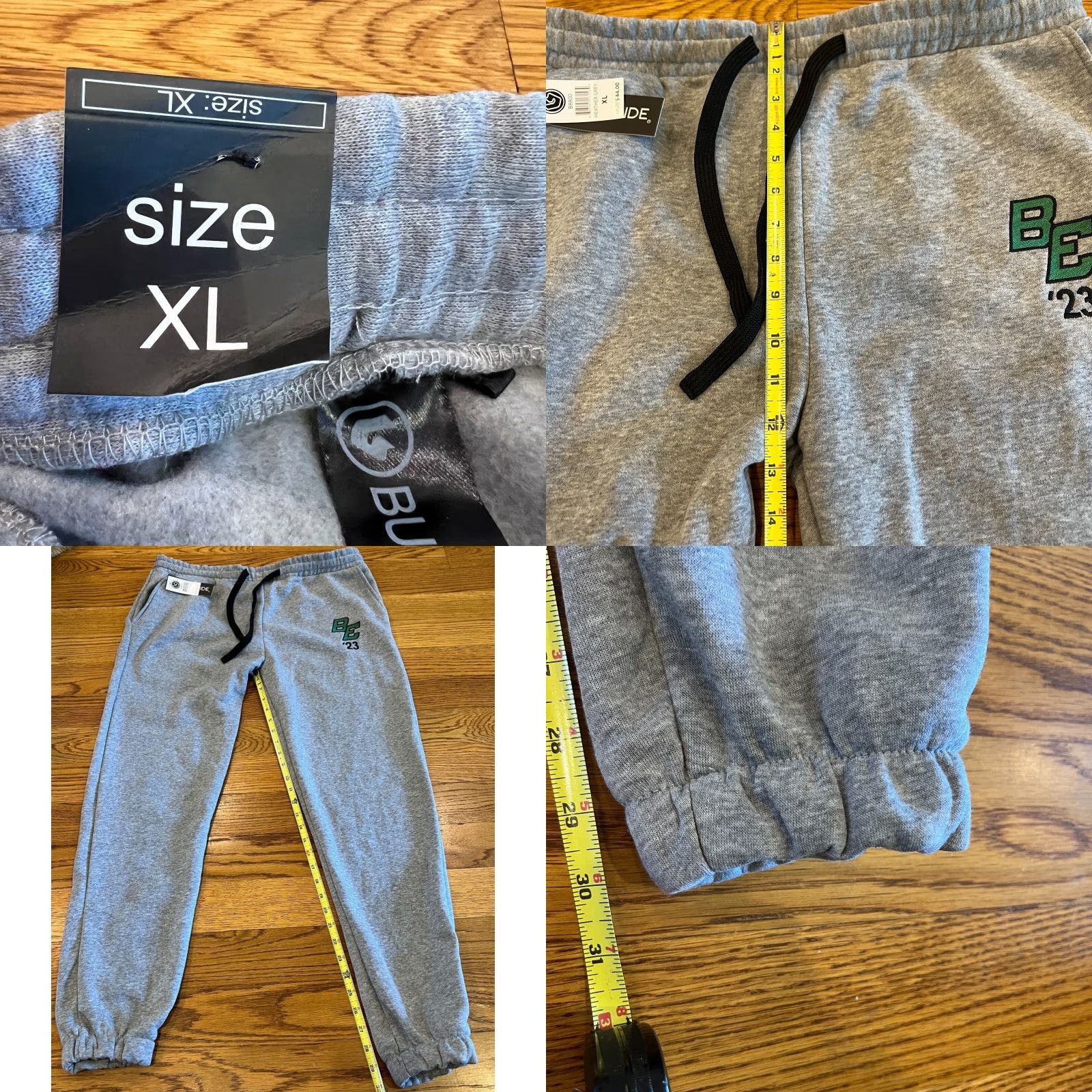Burnside NWT Burnside Joggers Mens XL Gray Regular Fit Fleece 100% Polyester Inseam 30in Tapered Pant Activewear Sports Size US 36 / EU 52 - 8 Thumbnail