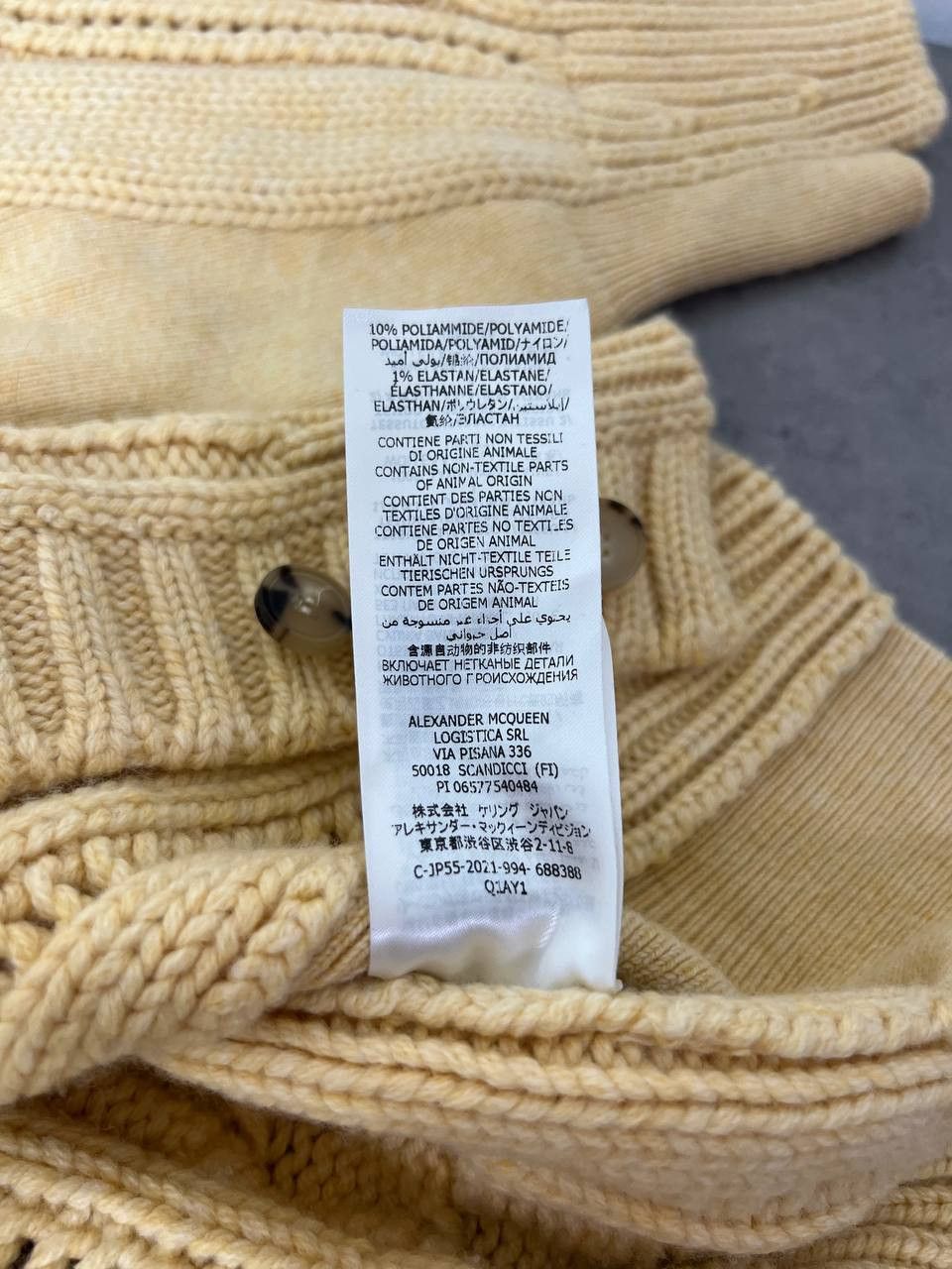 Alexander McQueen Alexander McQueen Jumper Womens Yellow Cable Wool 100% Size M / US 6-8 / IT 42-44 - 10 Thumbnail