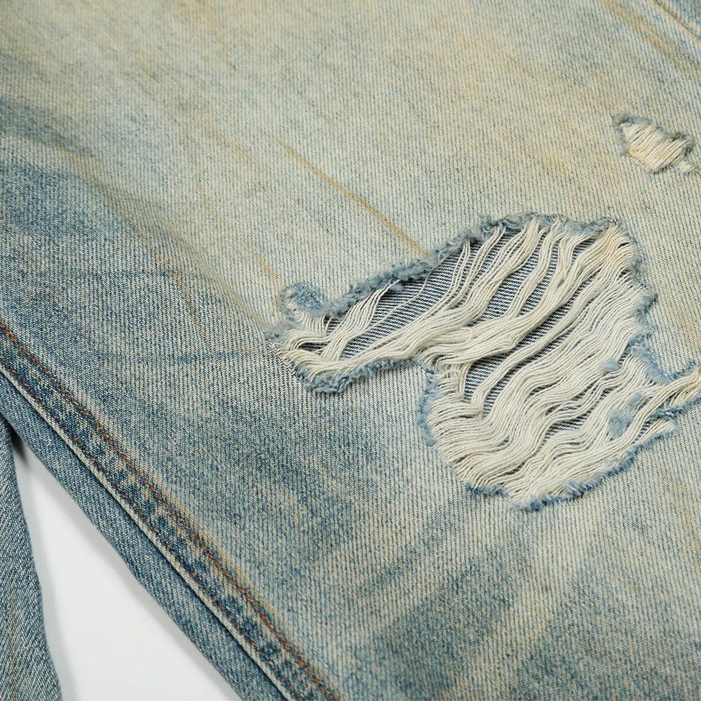Vintage Men's vintage distressed washed gradient ripped jeans Size US 32 / EU 48 - 4 Thumbnail