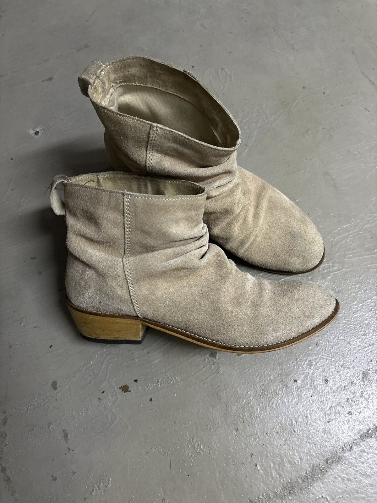 Hedi Slimane Leather Suede Morrison Sharpei Boots Slouch Size US 7.5 / EU 40-41 - 2 Thumbnail