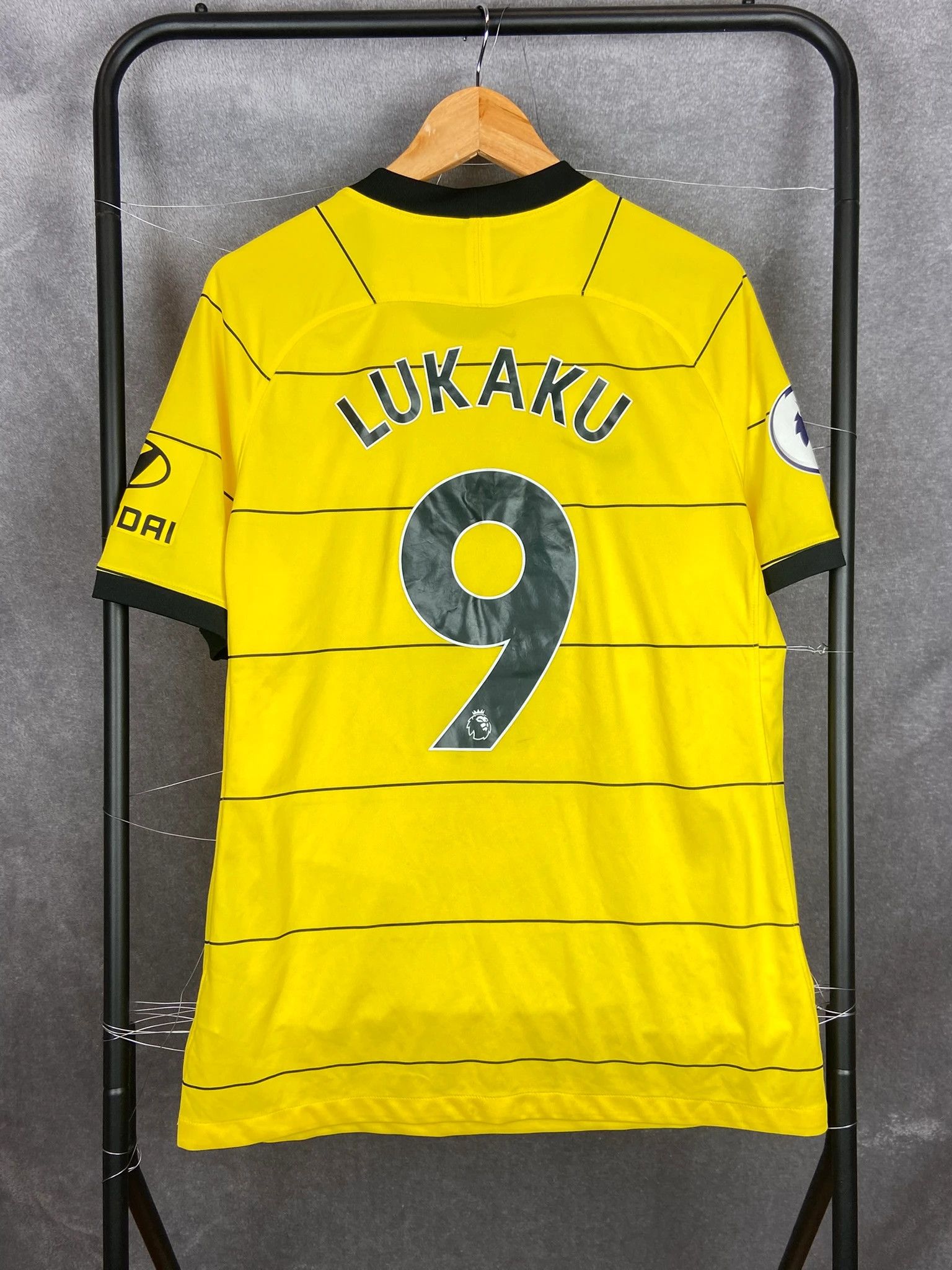 Nike Chelsea FC Lukaku Jersey Yellow Size L