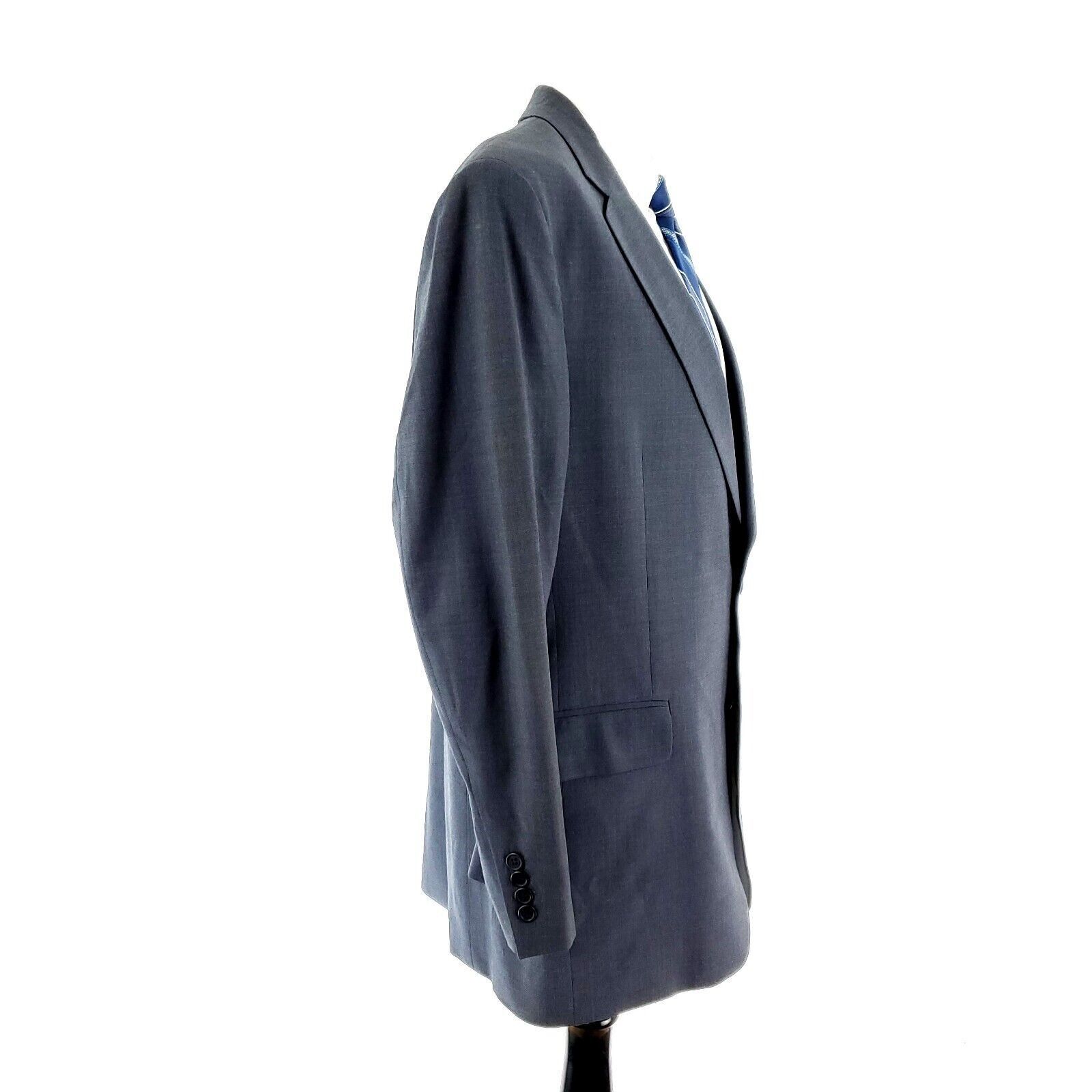 Jos. A. Bank Jos A Bank Wool 2 Button 2 Piece Suit 44L Gray 36/29 Pleated Size 44L - 8 Thumbnail