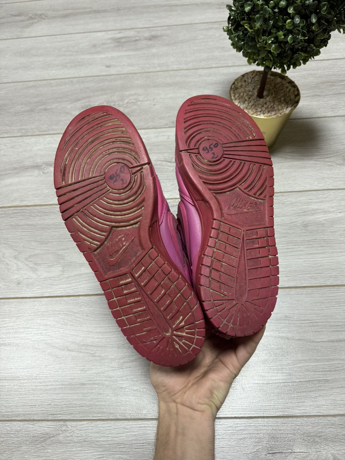 Ambush Design × Nike Nike Dunk x Ambush RARE pink high leather sneakers shoes Size US 8.5 / EU 41-42 - 9 Thumbnail