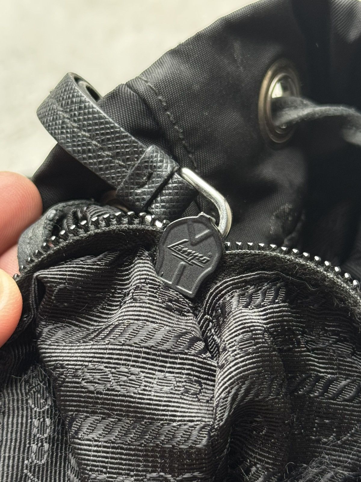 Prada Prada Black Nylon Studded Vela Backpack Size ONE SIZE - 12 Thumbnail