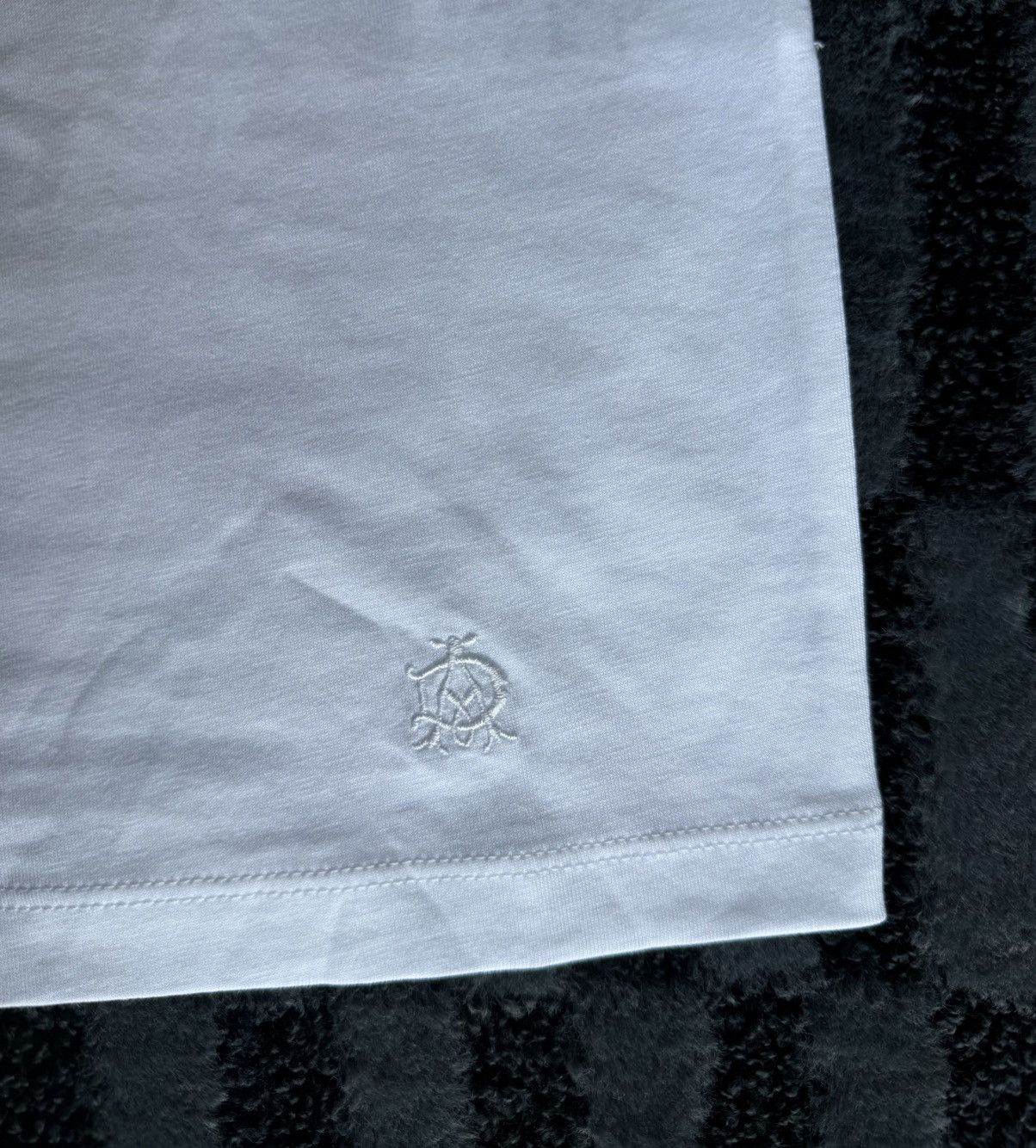 Alfred Dunhill Alfred Dunhill Insignia White Cotton Short Sleeve T-Shirt Size US S / EU 44-46 / 1 - 5 Thumbnail
