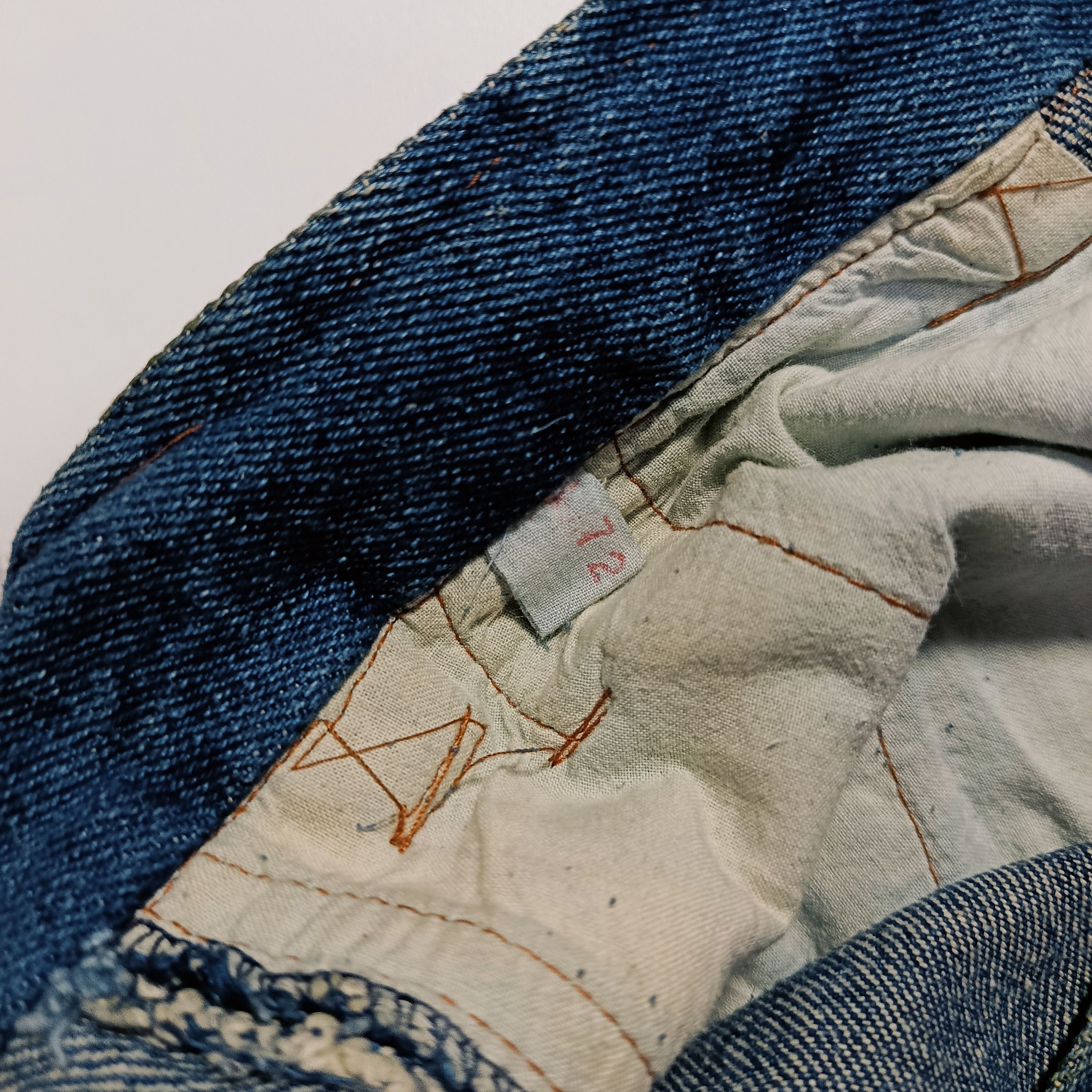 Vintage 1970s Japanese Pleated Denim Work Trousers Size US 29 - 8 Thumbnail