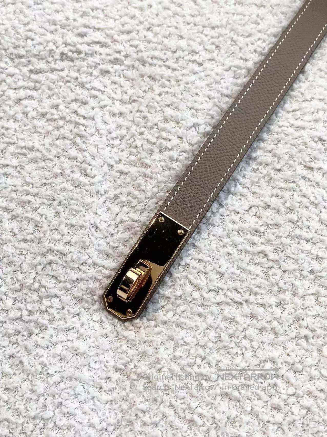 Hermes Hermes Golden brown kelly buckled the belt| Size ONE SIZE - 5 Thumbnail