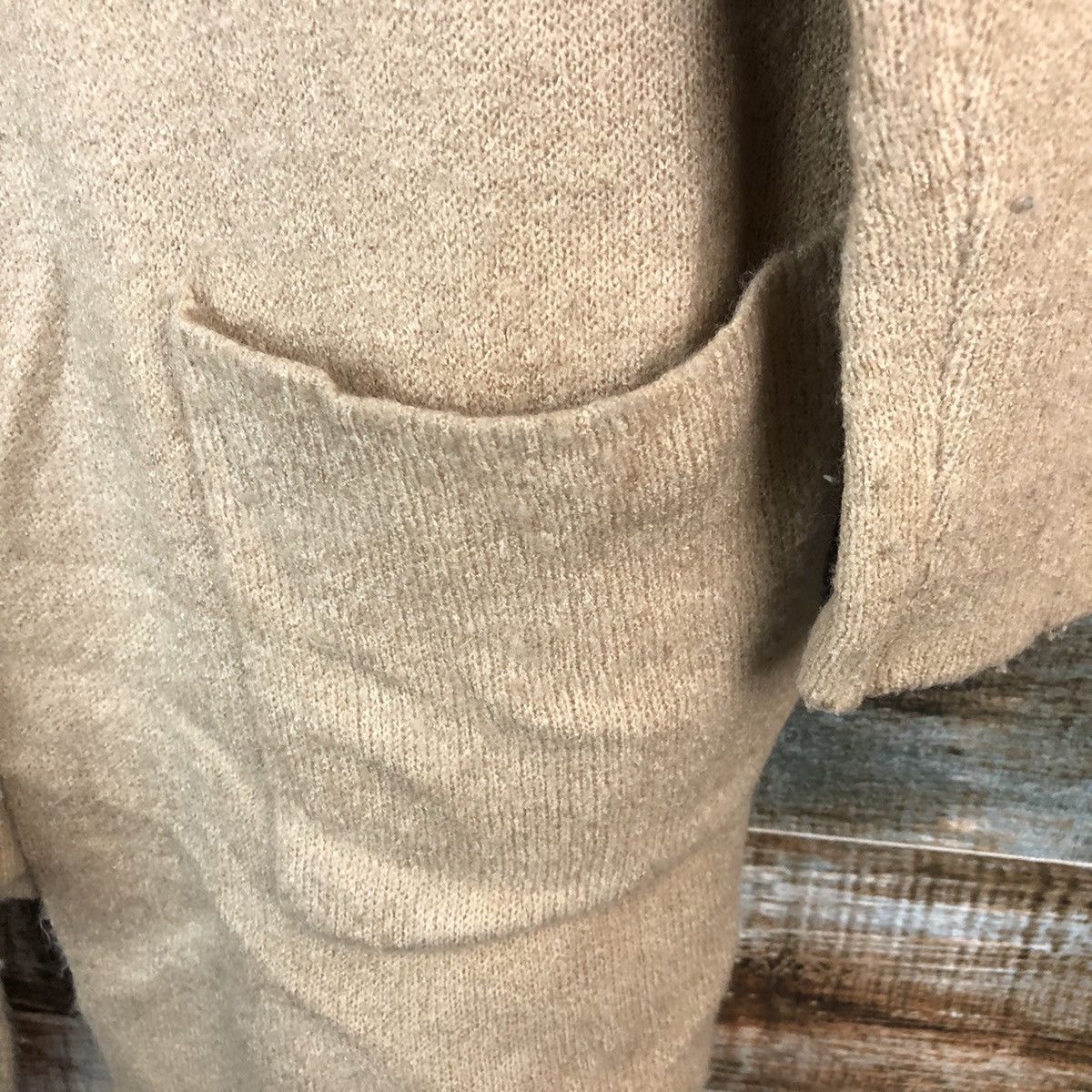 Homespun Knitwear × Japanese Brand Japanese Brand Brown knitwear cardigan Hoodie #A1556 Size L / US 10 / IT 46 - 8 Thumbnail