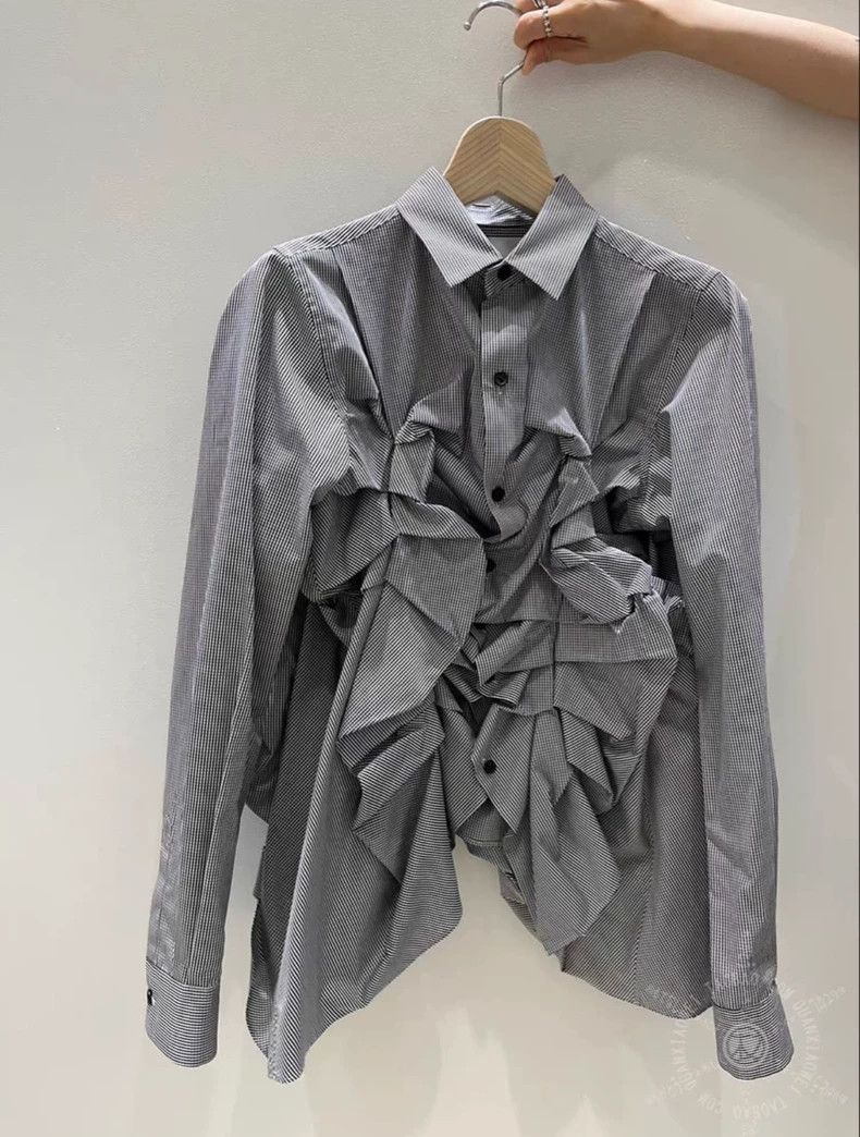 Comme des Garcons Comme Des Garcons Pleated check shirt Size S / US 4 / IT 40 - 3 Thumbnail