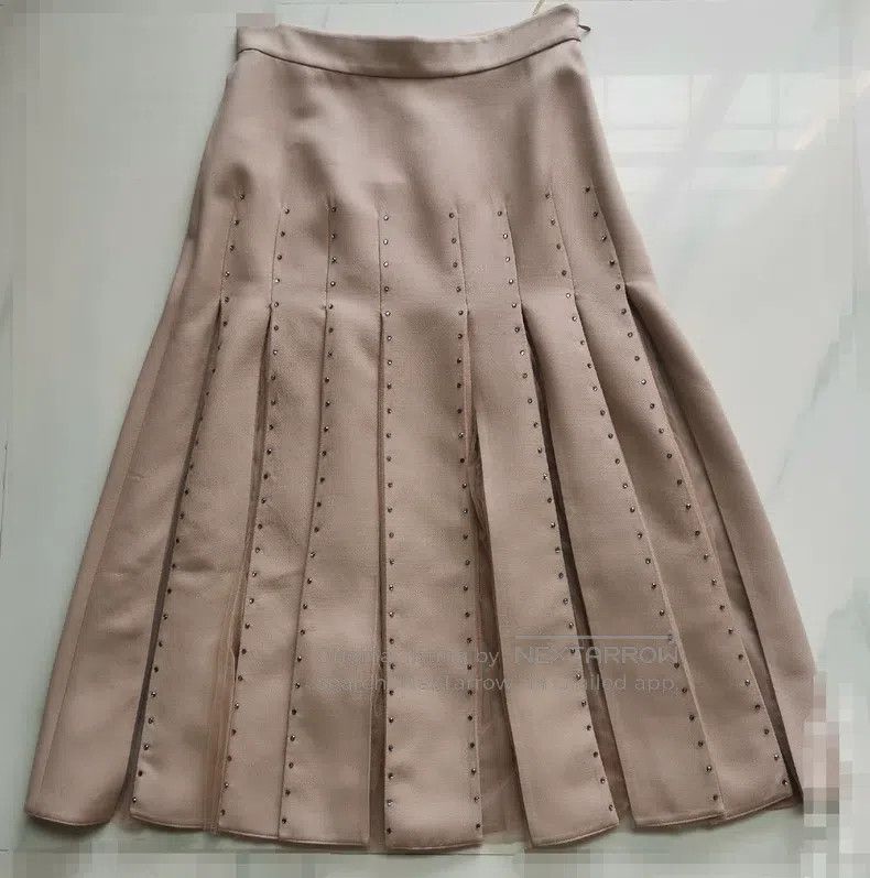 Valentino Valentino Smoked powder wool silk skirt Size S / US 4 / IT 40 - 3 Thumbnail