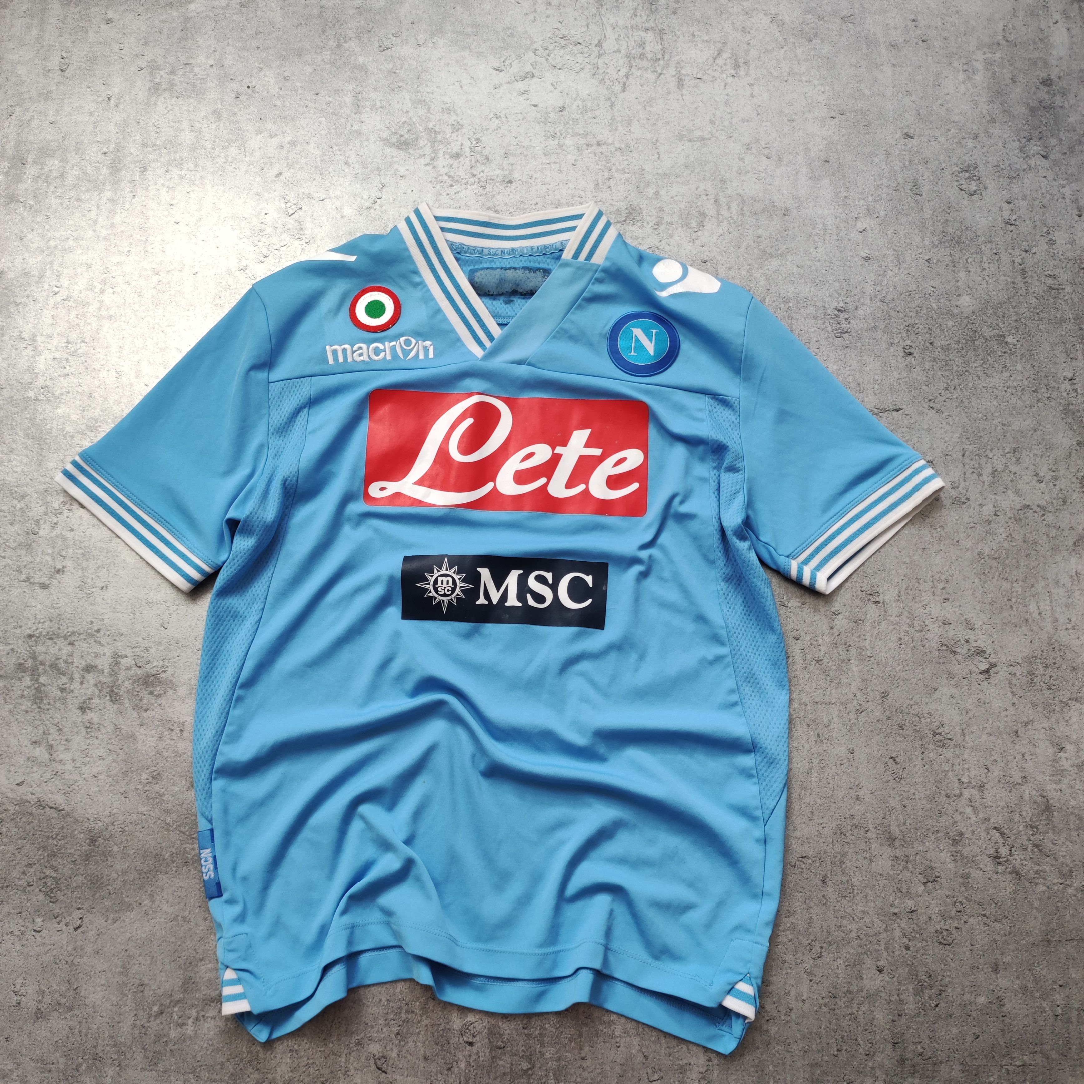 Vintage RARE 2011/12 Napoli FC #7 El Capitan Home Football Jersey Size US S / EU 44-46 / 1 - 2 Thumbnail