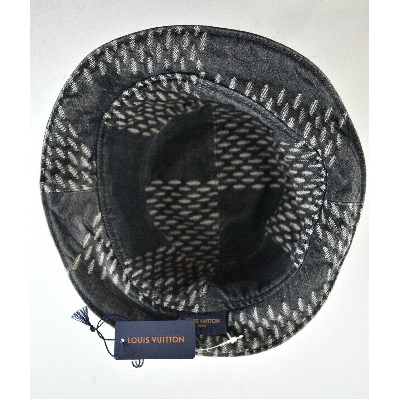 Louis Vuitton Louis Vuitton Nigo Black Monogram Logo Sun Bucket Hat M 58cm Size ONE SIZE - 10 Thumbnail