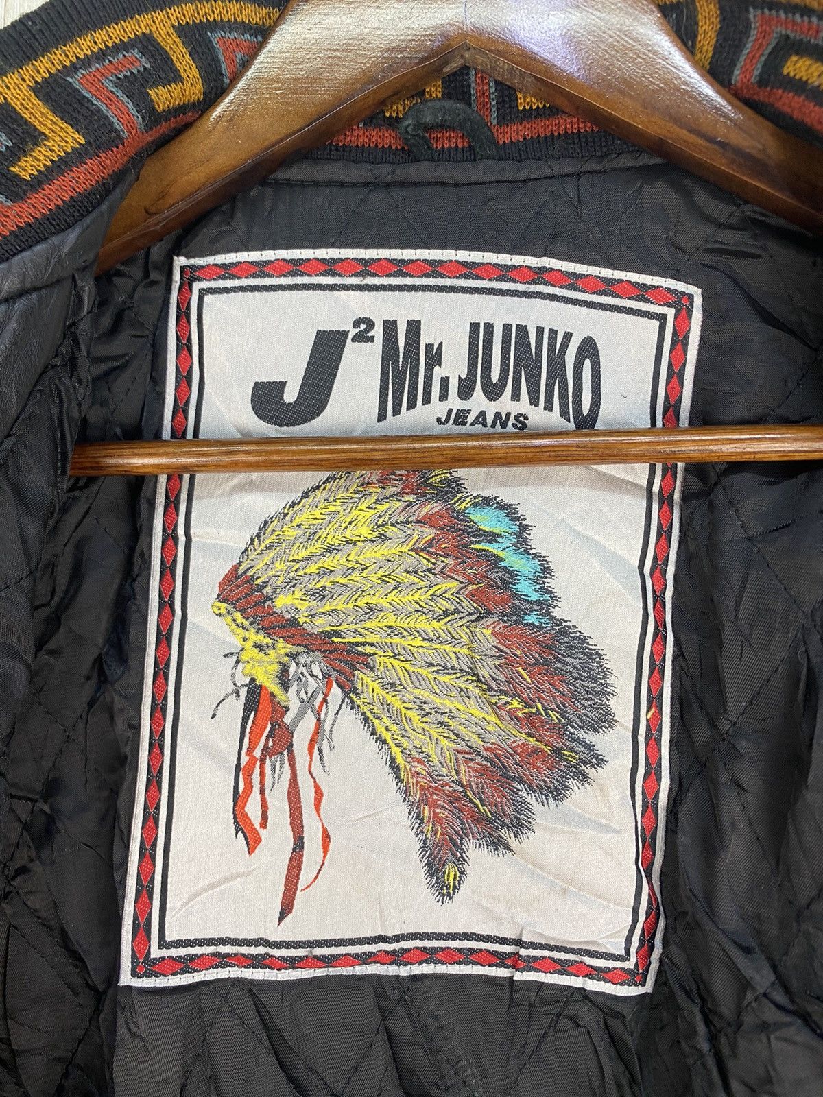 Mr. Junko Mr.JUNKO COW LEATHER VARSITY JACKET Size US M / EU 48-50 / 2 - 7 Thumbnail
