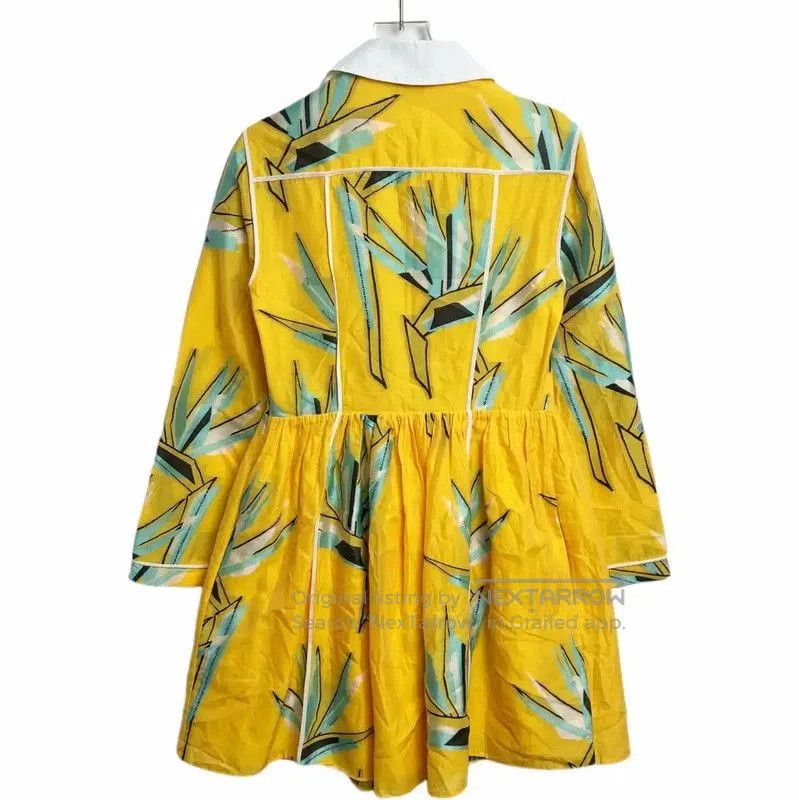 Fendi Fendi Yellow Cotton Blended Dress for Women . Size M / US 6-8 / IT 42-44 - 2 Thumbnail