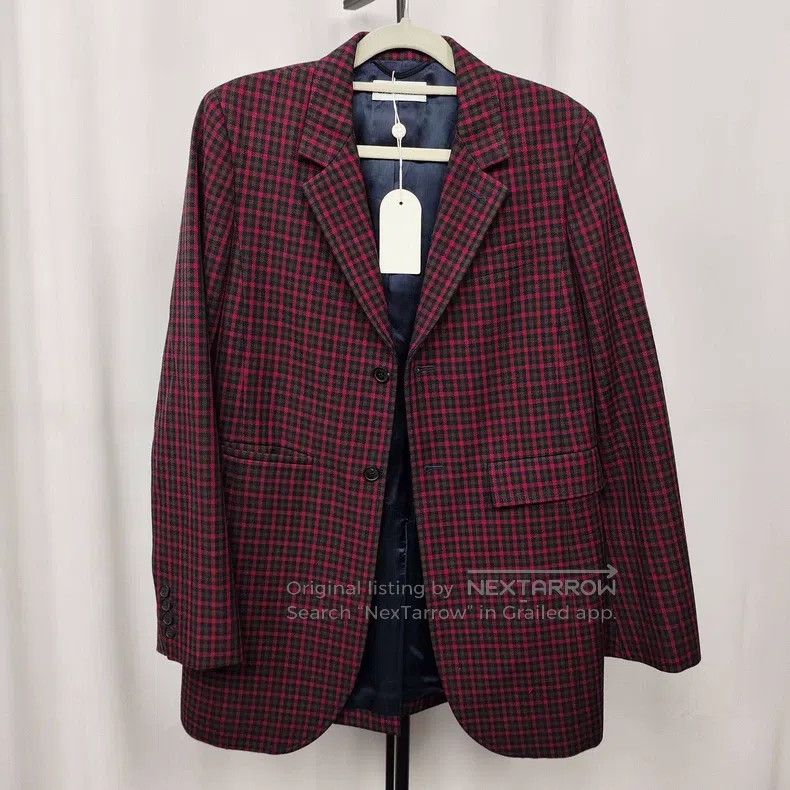 Balenciaga Balenciaga Wool Plaid Coat Red and Yellow Size 36 Size XS / US 0-2 / IT 36-38 - 1 Thumbnail