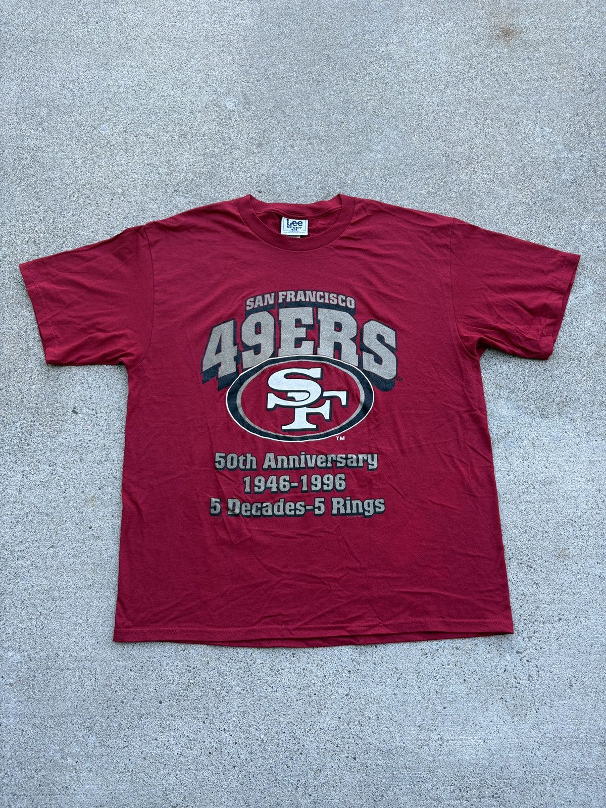NFL Vintage 1996 Lee 49ers “50th Anniversary” T-Shirt Size XL Size US XL / EU 56 / 4 - 1 Thumbnail