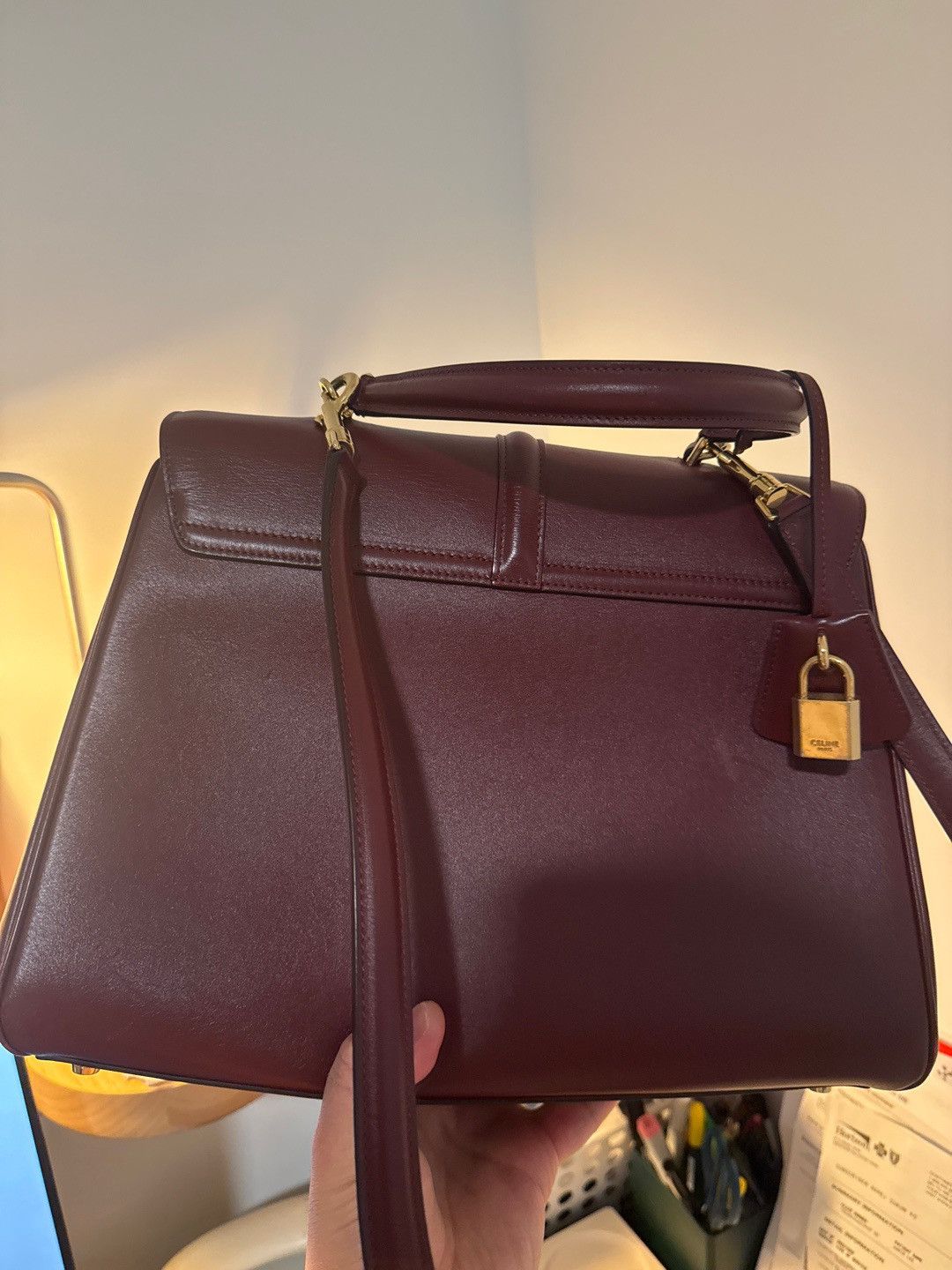 Celine Celine sac 16 large in burgundy Size ONE SIZE - 4 Thumbnail