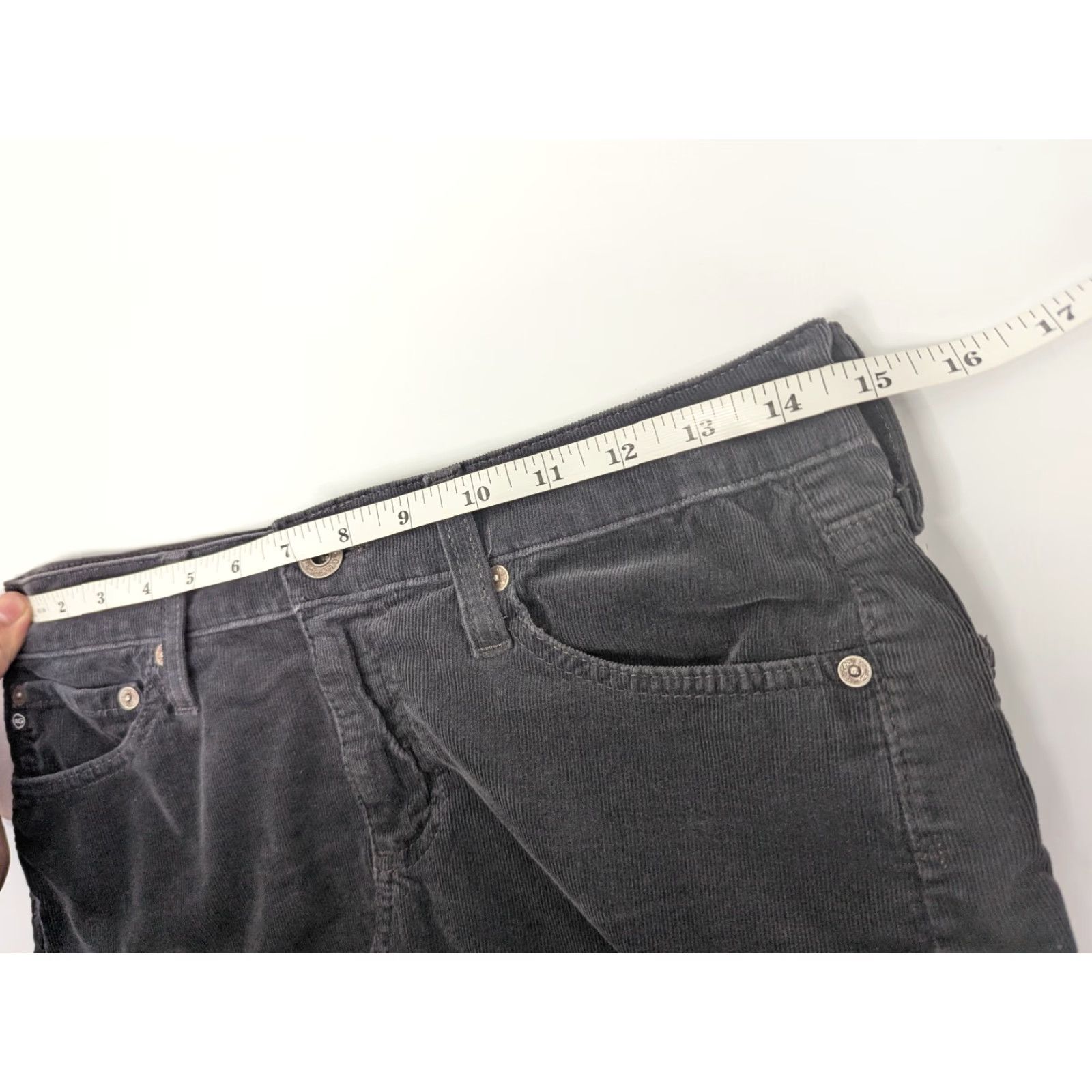 Vintage AG Adriano Goldschmied Mid Box Corduroy Mini Skirt 26 Black Size 26" / US 2 / IT 38 - 4 Thumbnail