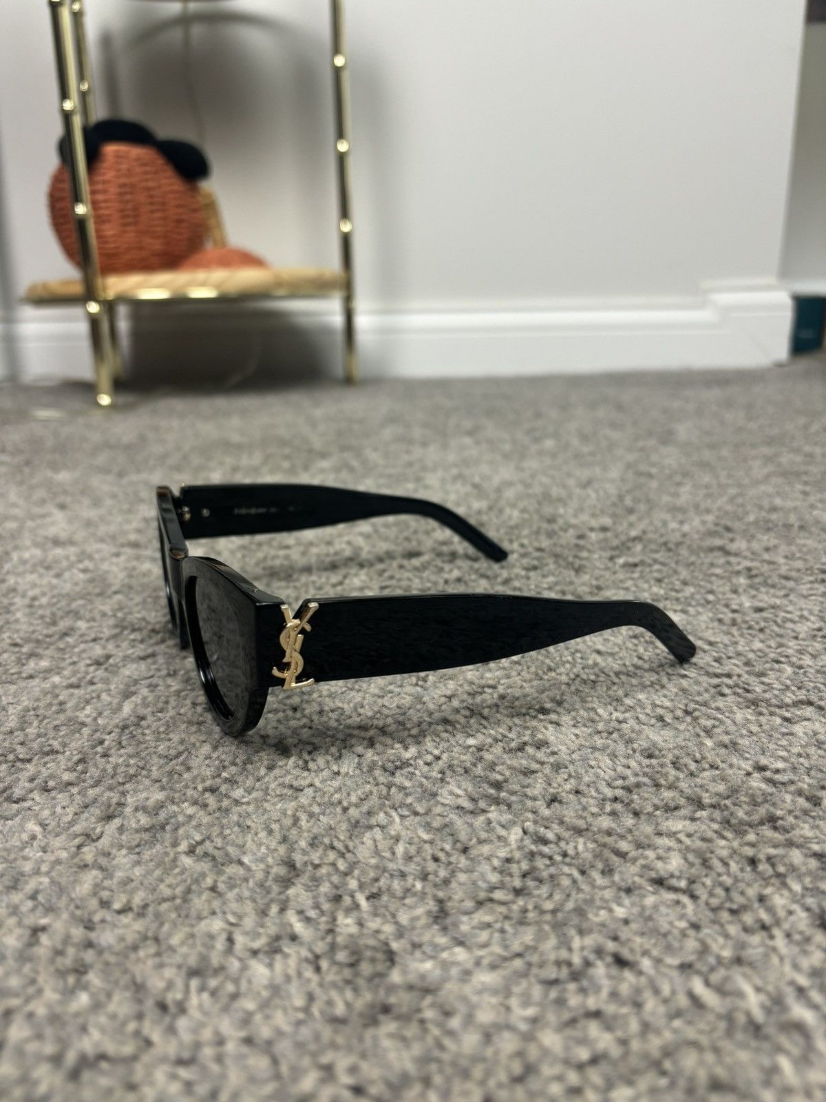 Yves Saint Laurent Saint Laurent Sunglasses SL M94 001 Shiny Black Frame Lens Size ONE SIZE - 14 Thumbnail