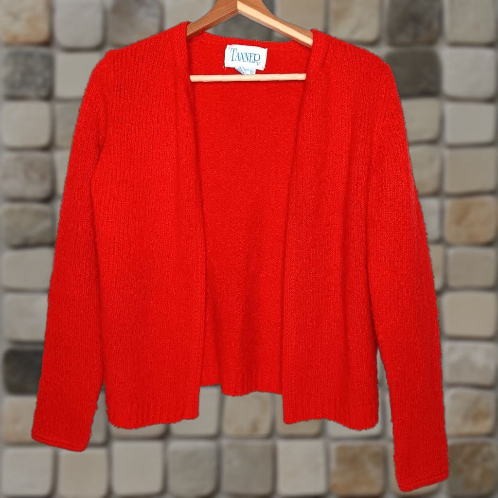 Vintage VINTAGE Tanner Cardigan Sweater Open Front Red Knit Women S Red Christmas Holiday Grannycore Vintage Style Size S / US 4 / IT 40 - 1 Thumbnail
