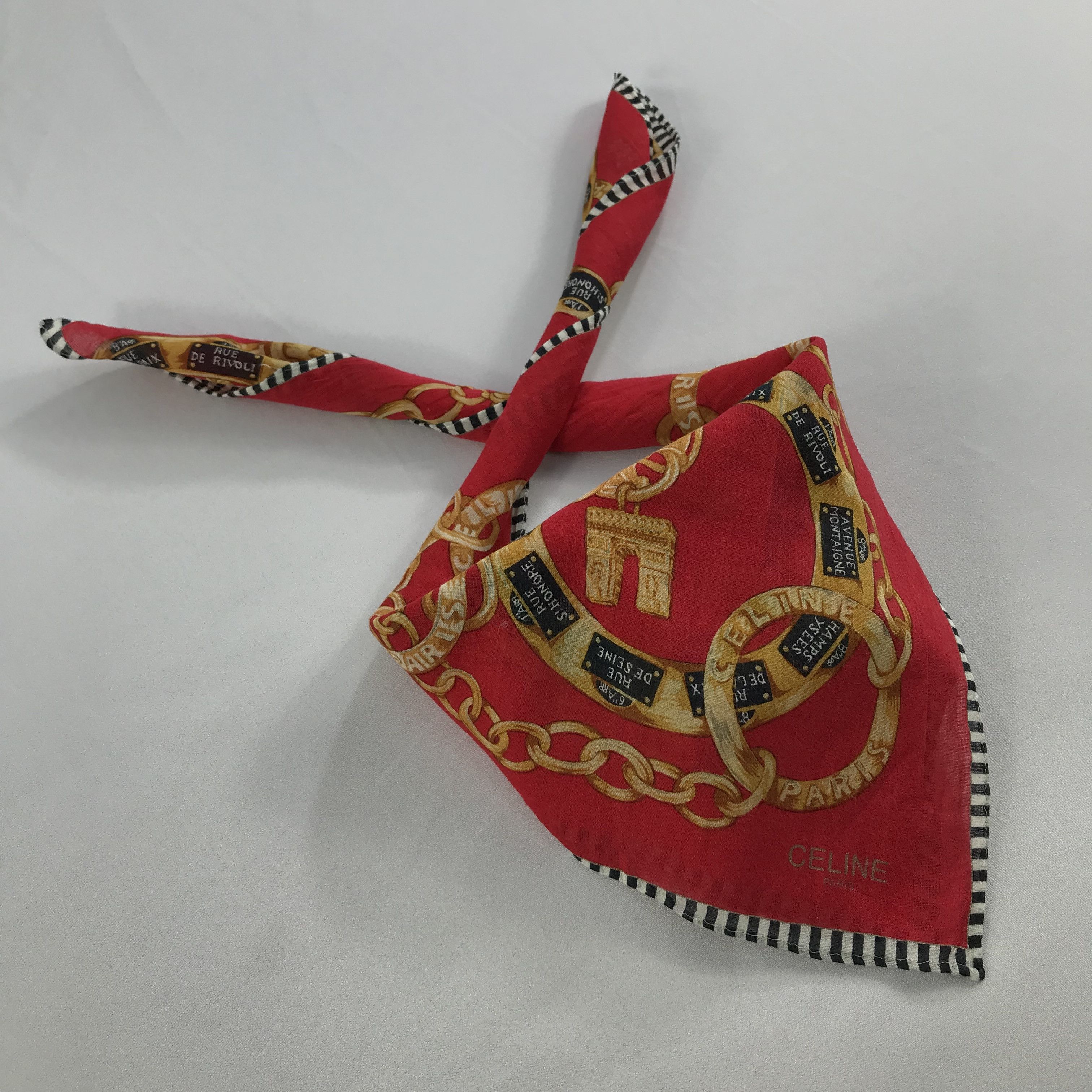 Celine × Vintage Celine Bandana / Handkerchief / Neckerchief - S2634 Size ONE SIZE - 4 Thumbnail