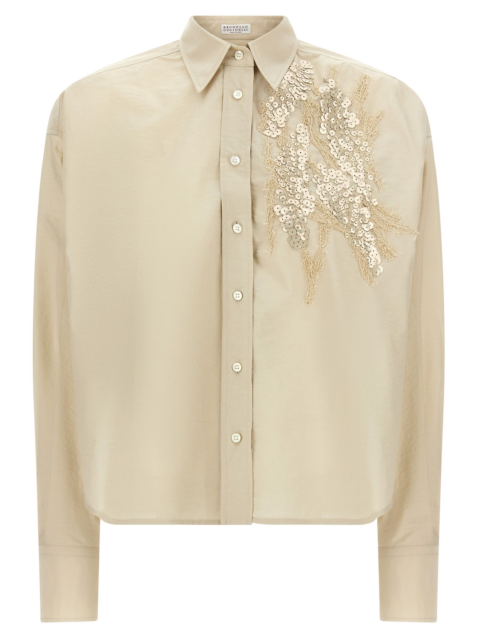 Brunello Cucinelli 'Dazzling Seabed Embroidery' shirt Size L / US 10 / IT 46 - 1 Thumbnail
