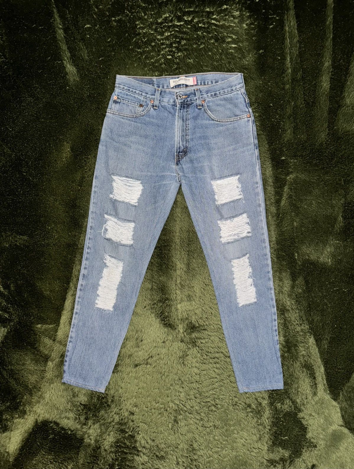 Levi's [W31/L34] Levis 550 USA destroyed denim pants indigo Size US 31 - 1 Thumbnail