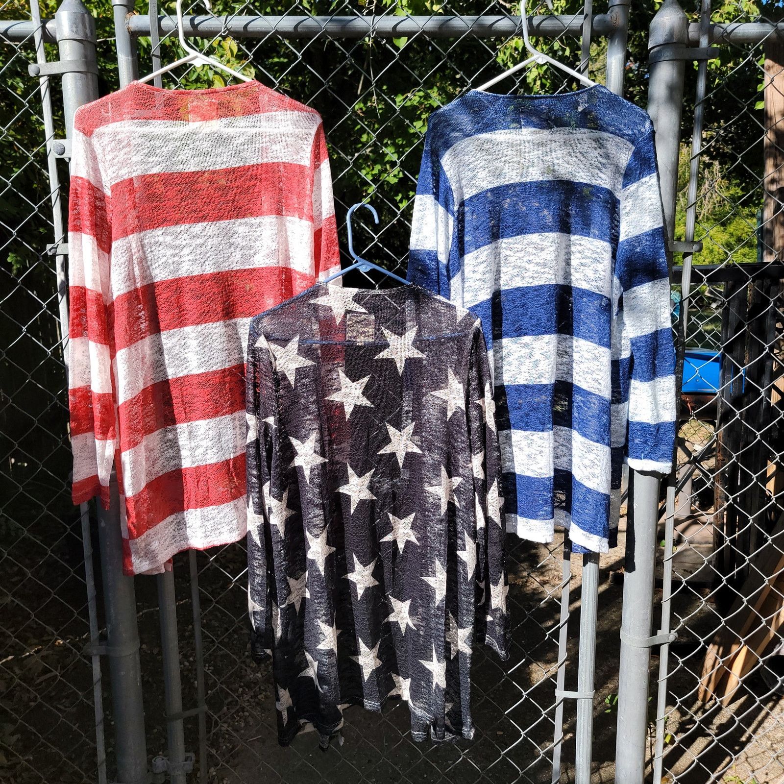 Other Set of 3 Tees2urdoor Americana Sheer Sweaters - Size L/XL Size L / US 10 / IT 46 - 2 Thumbnail