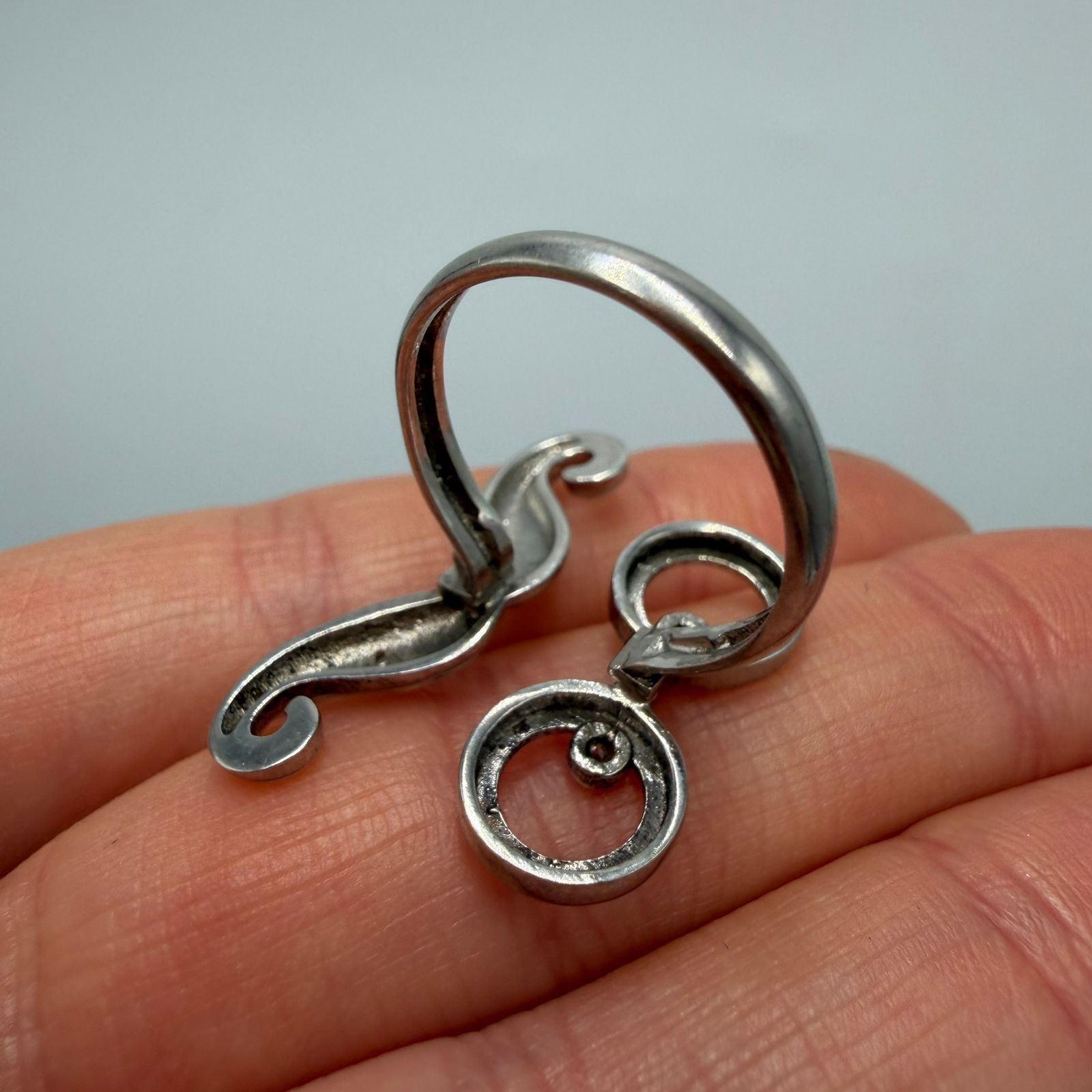 Vintage Vintage 925 Sterling Silver Women's Statement Ring Size 7.25 Size ONE SIZE - 7 Thumbnail