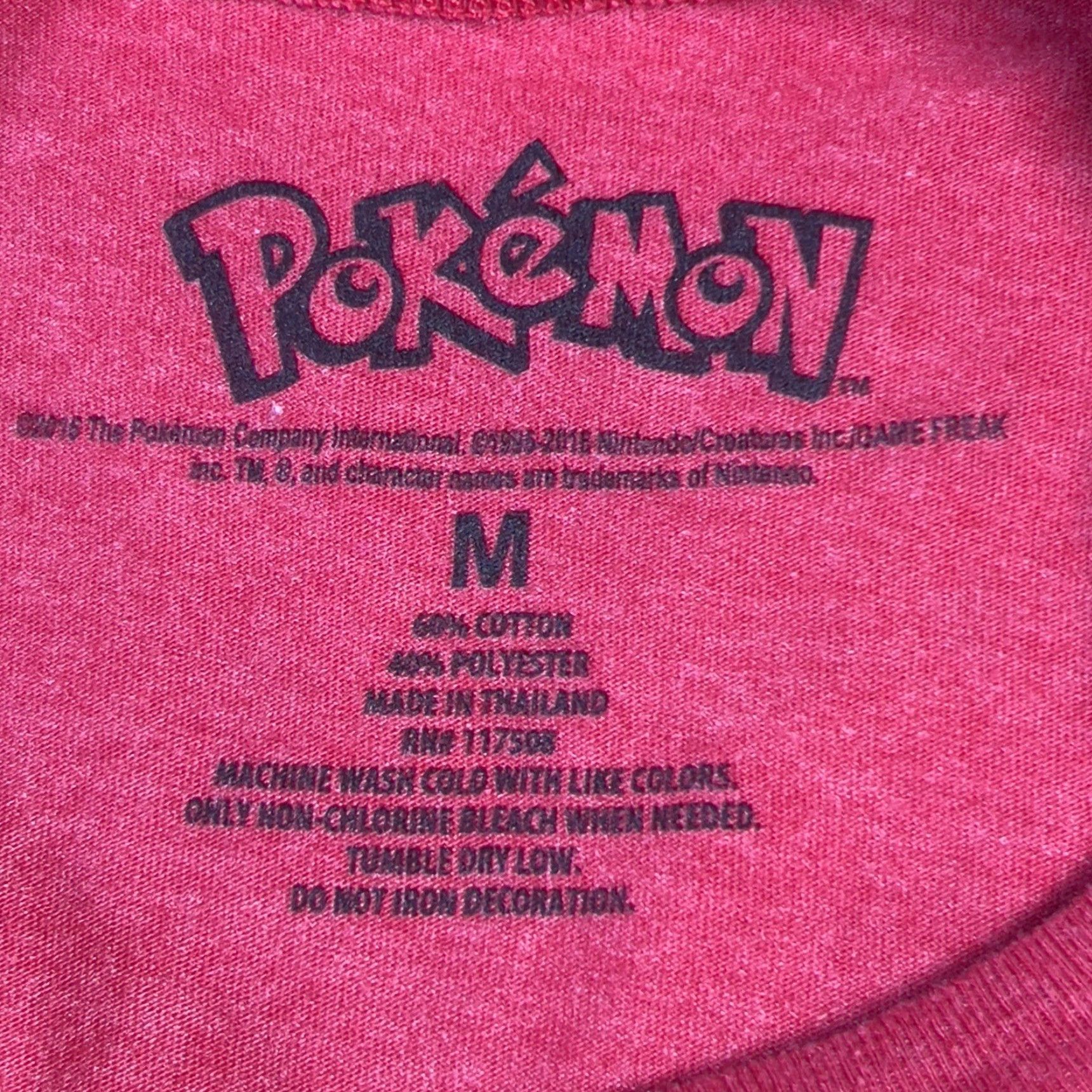 Vintage Pokemon Shirt Mens Medium Red Pikachu Battle Stance Graphics Distressed Pullover T-Shirt Size US M / EU 48-50 / 2 - 2 Thumbnail