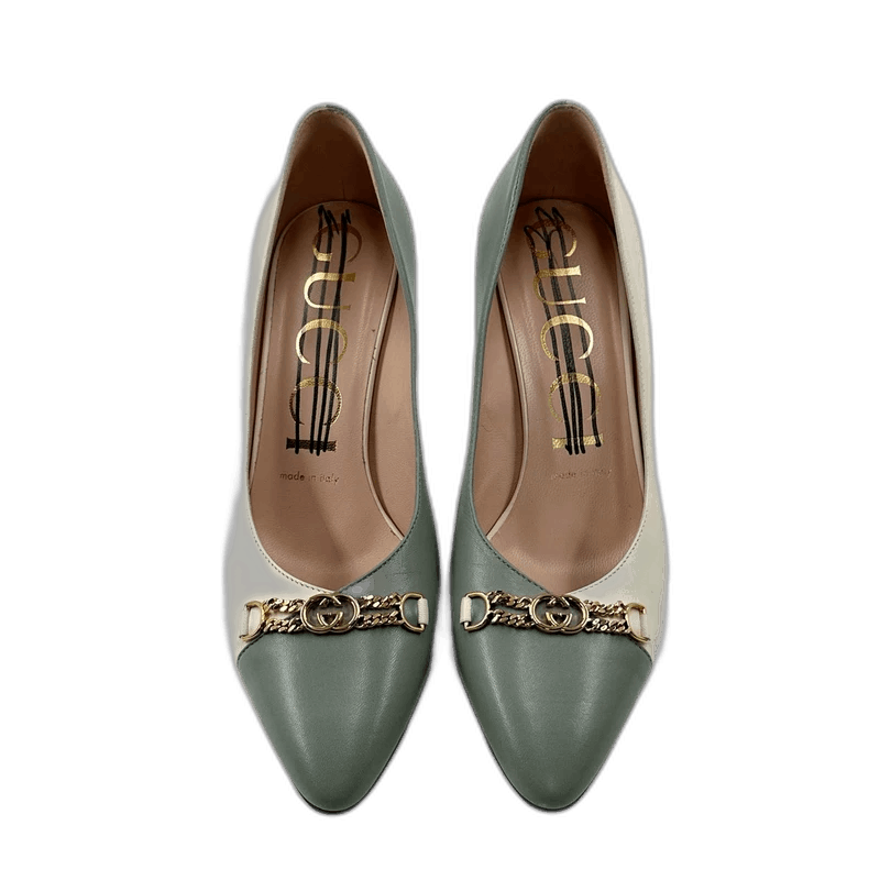 Gucci Gucci Color Block High Heel Shoes Size 37-2505 Size US 7.5 / IT 37.5 - 1 Thumbnail