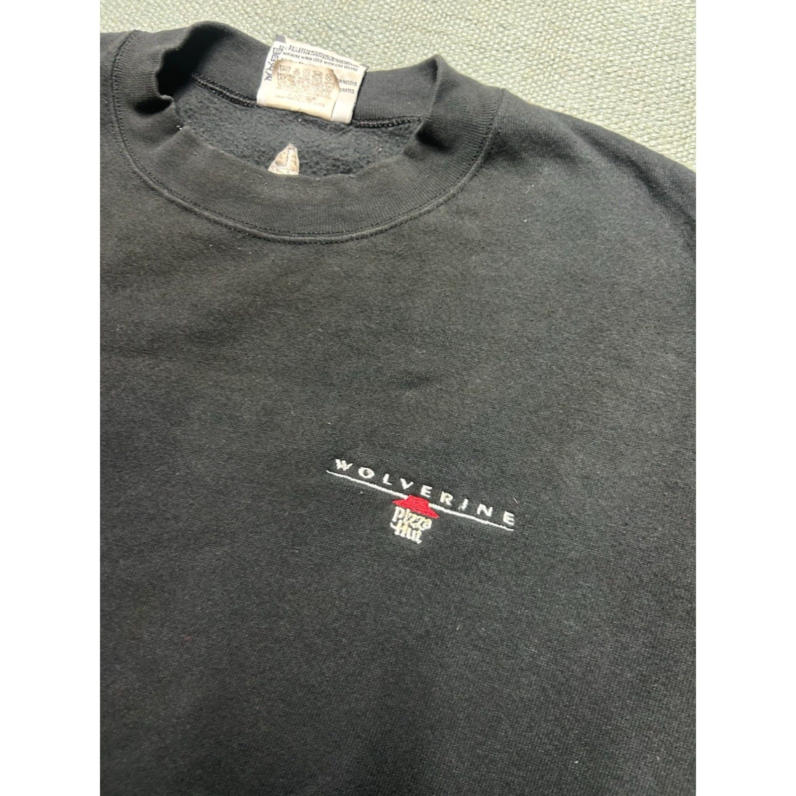 Lee VINTAGE 90s crewneck Sweatshirt Pizza Hut X-Men promo wolverine rare black XL Mens Size US XL / EU 56 / 4 - 5 Thumbnail