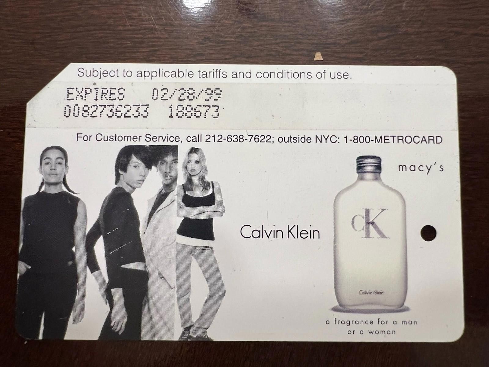 Other MTA NYCT MetroCard Calvin Klein 7 Cards Size ONE SIZE - 1 Thumbnail