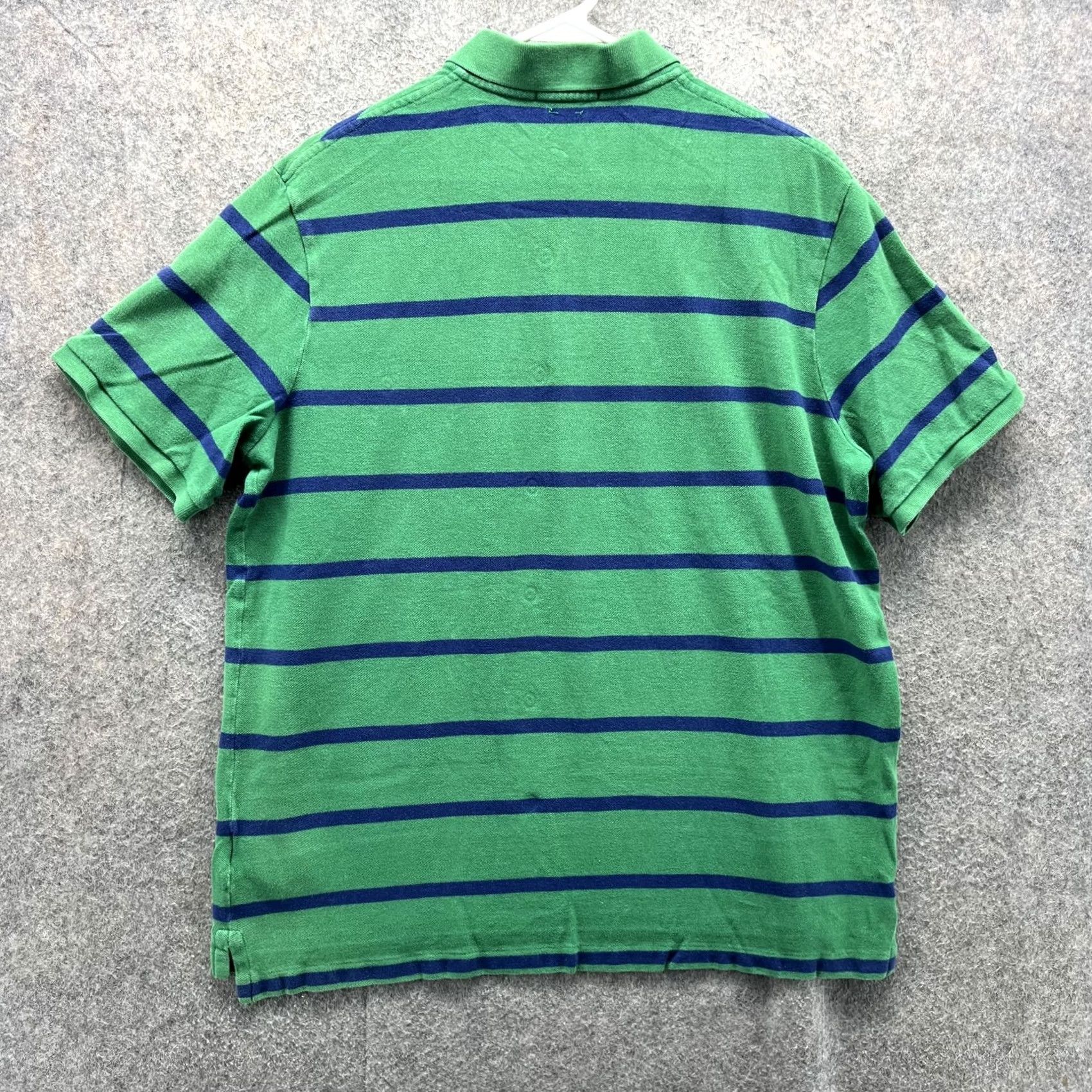 Polo Ralph Lauren VINTAGE Ralph Lauren Polo Shirt Mens Large Green Blue Stripe Classic Fit Cotton Size US L / EU 52-54 / 3 - 2 Thumbnail