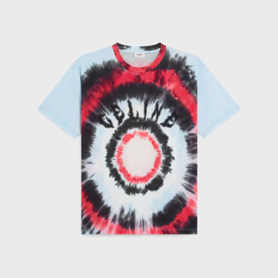Celine o1loc1c0525 Loose T-Shirt In Tie-Dye in Multicolor Size US XL / EU 56 / 4 - 1 Thumbnail