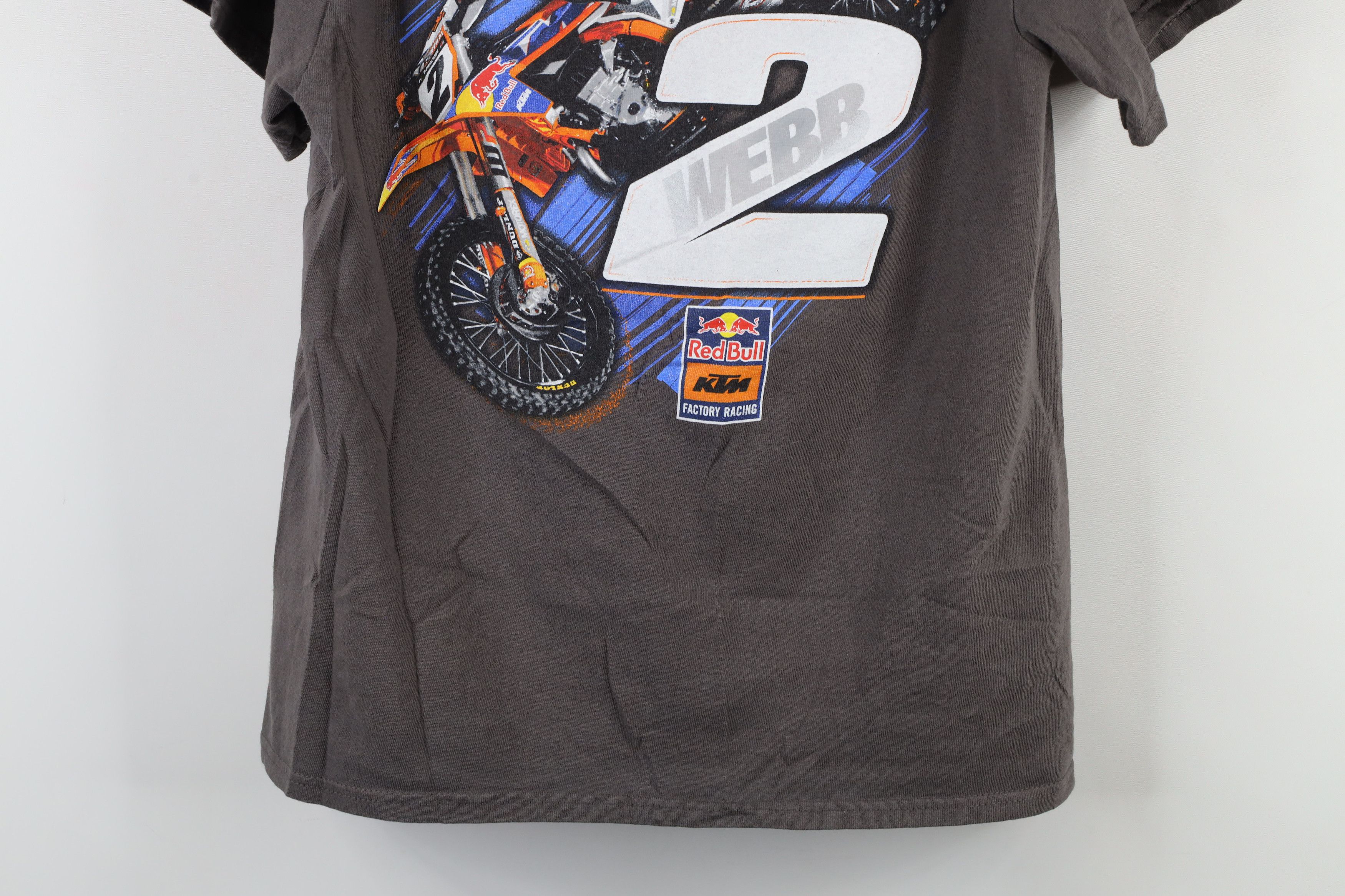 Vintage Red Bull KTM Factory Racing Webb Motocross T-Shirt Gray Size US M / EU 48-50 / 2 - 3 Thumbnail