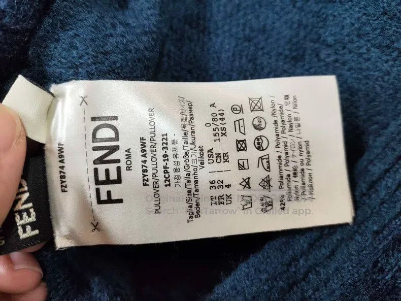 Fendi Fendi Dark blue full print sweater Size 4XL / US 24-26 - 5 Thumbnail