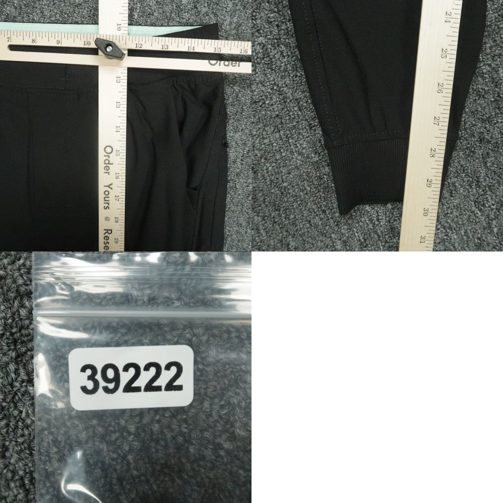 Vintage Birddogs Pants Mens Medium Black Joggers Performance Zip Pocket Lined Size US 31 - 8 Thumbnail