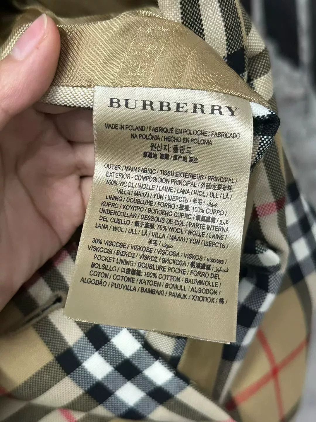 Burberry Burberry Khaki Red Plaid Blazer Size US 7 / EU 40 - 6 Thumbnail