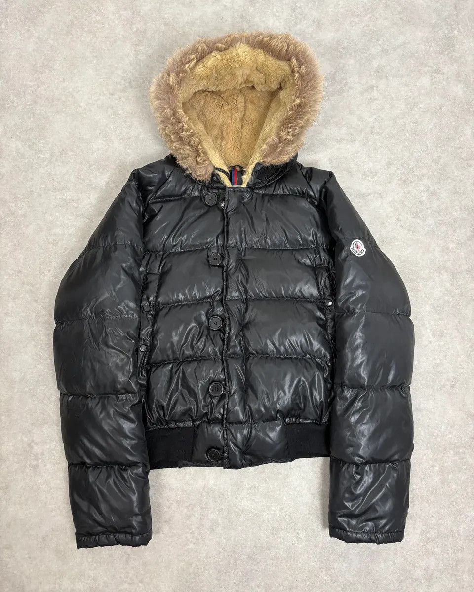 Moncler Moncler Fur Hooded Black Puffer Bomber Jacket Size US M / EU 48-50 / 2 - 1 Thumbnail